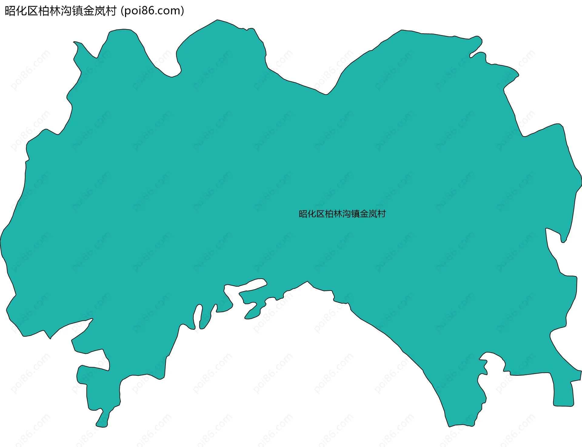 昭化区柏林沟镇金岚村边界地图