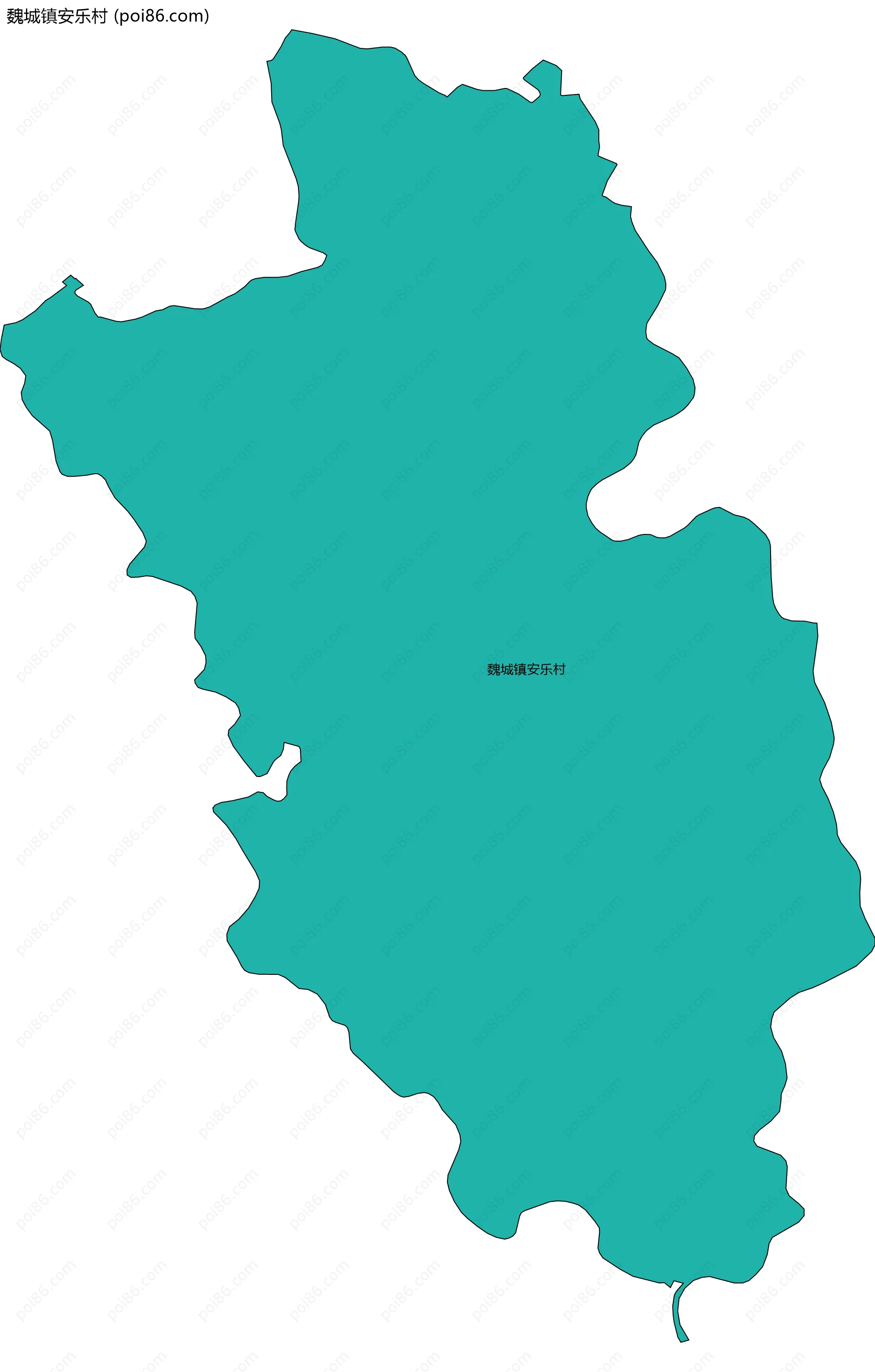 魏城镇安乐村边界地图