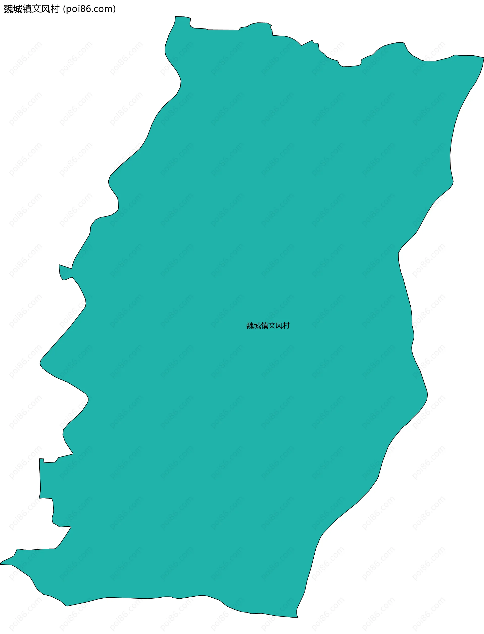 魏城镇文风村边界地图