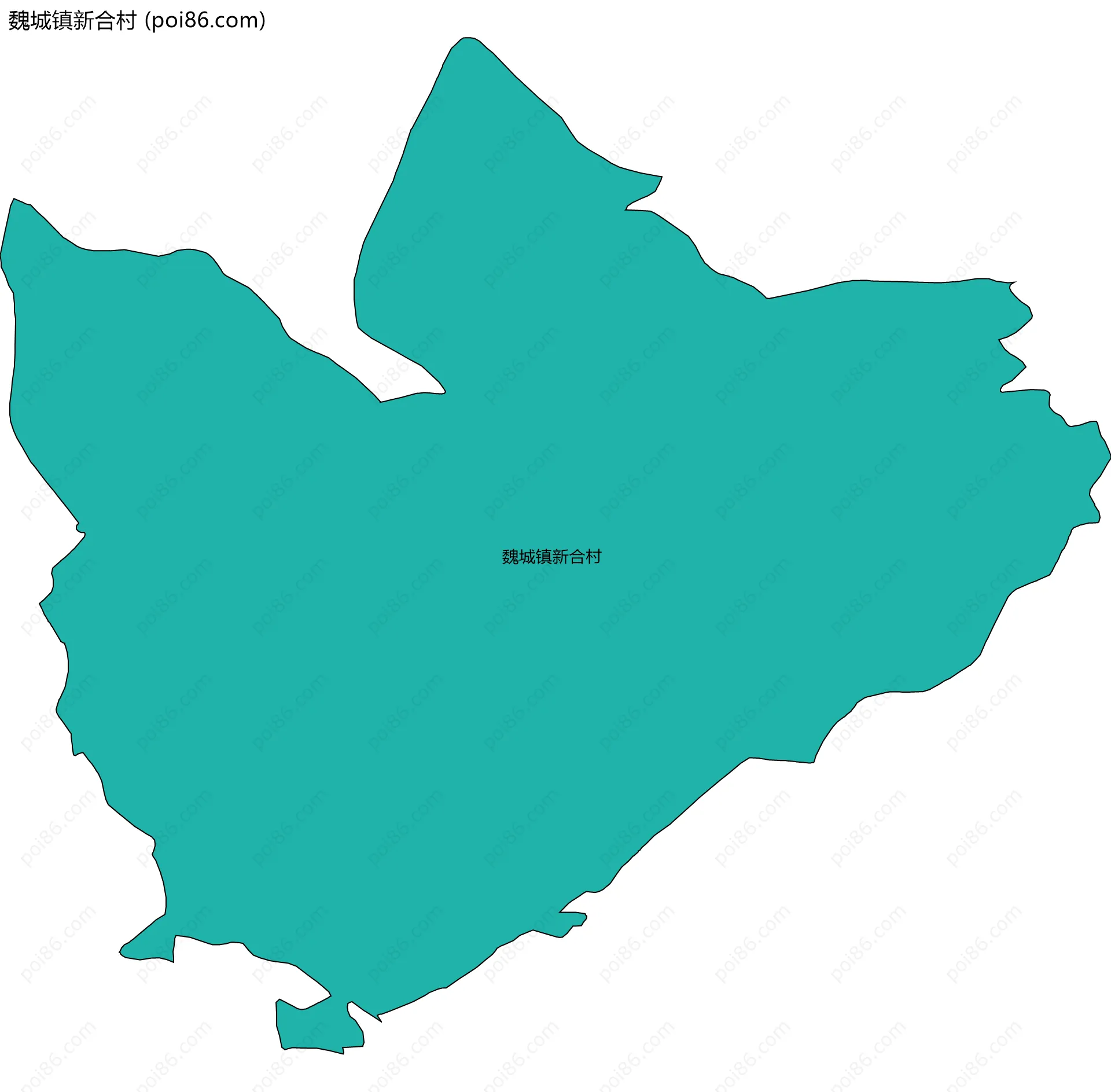 魏城镇新合村边界地图