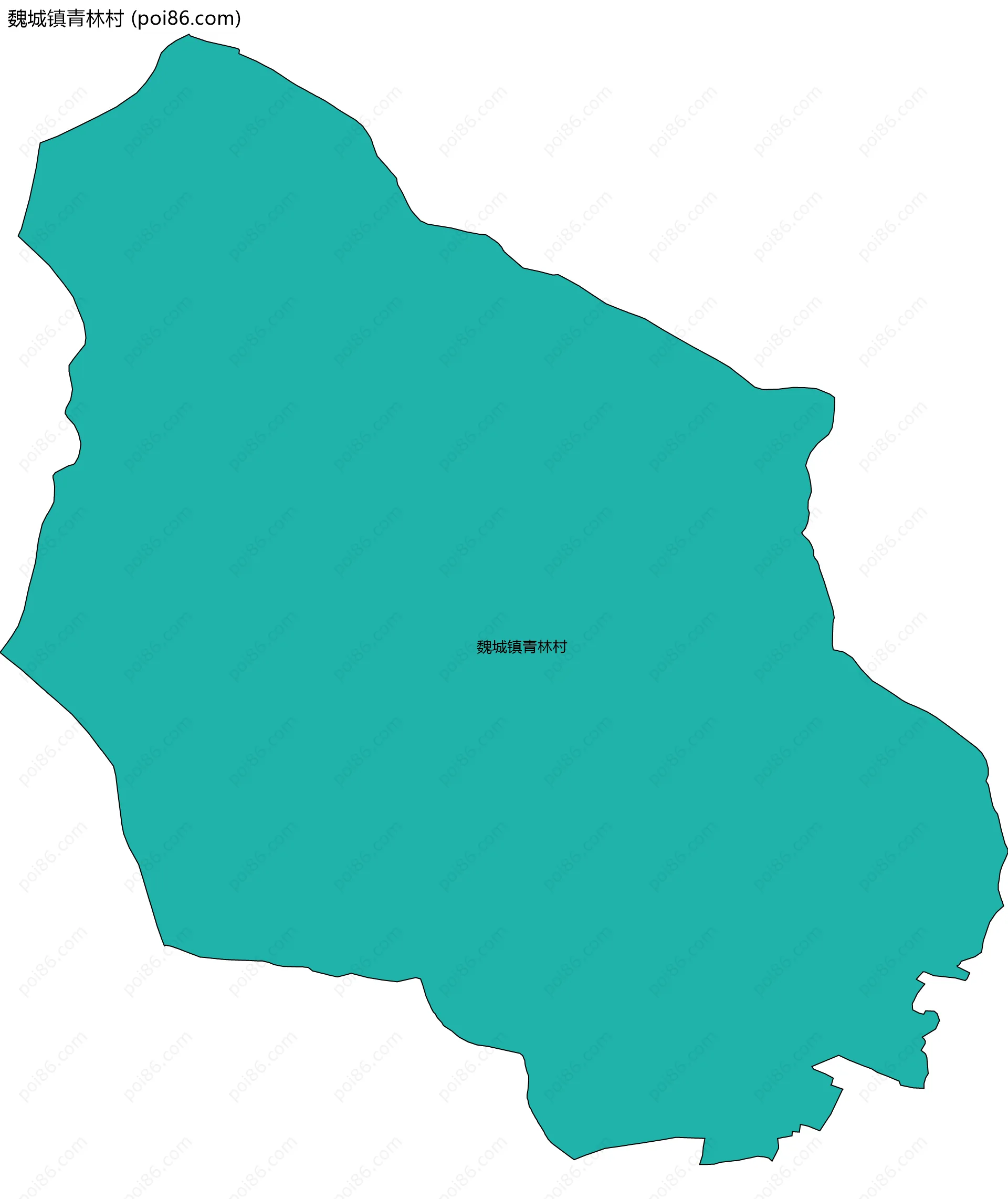 魏城镇青林村边界地图