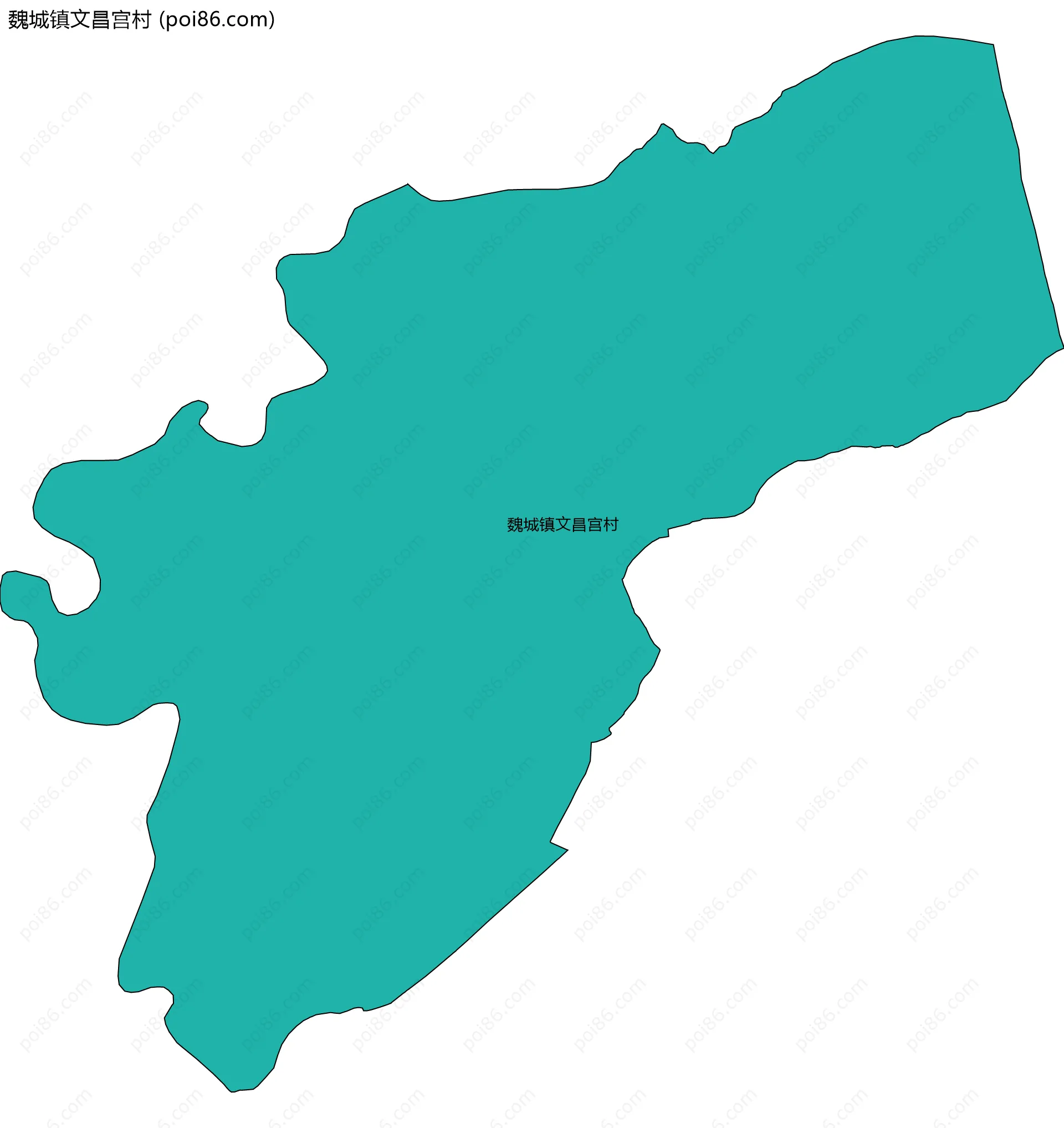 魏城镇文昌宫村边界地图