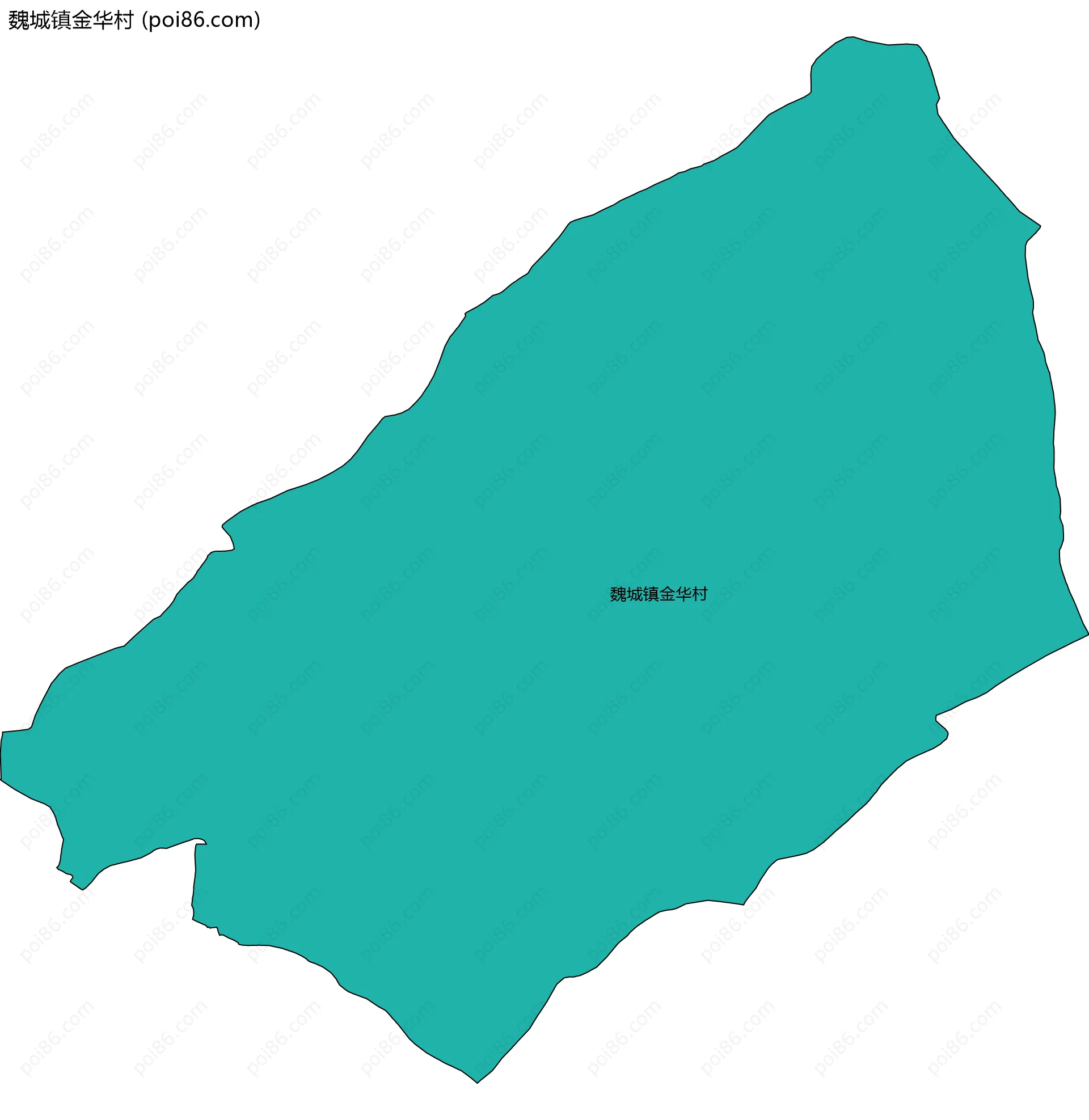 魏城镇金华村边界地图