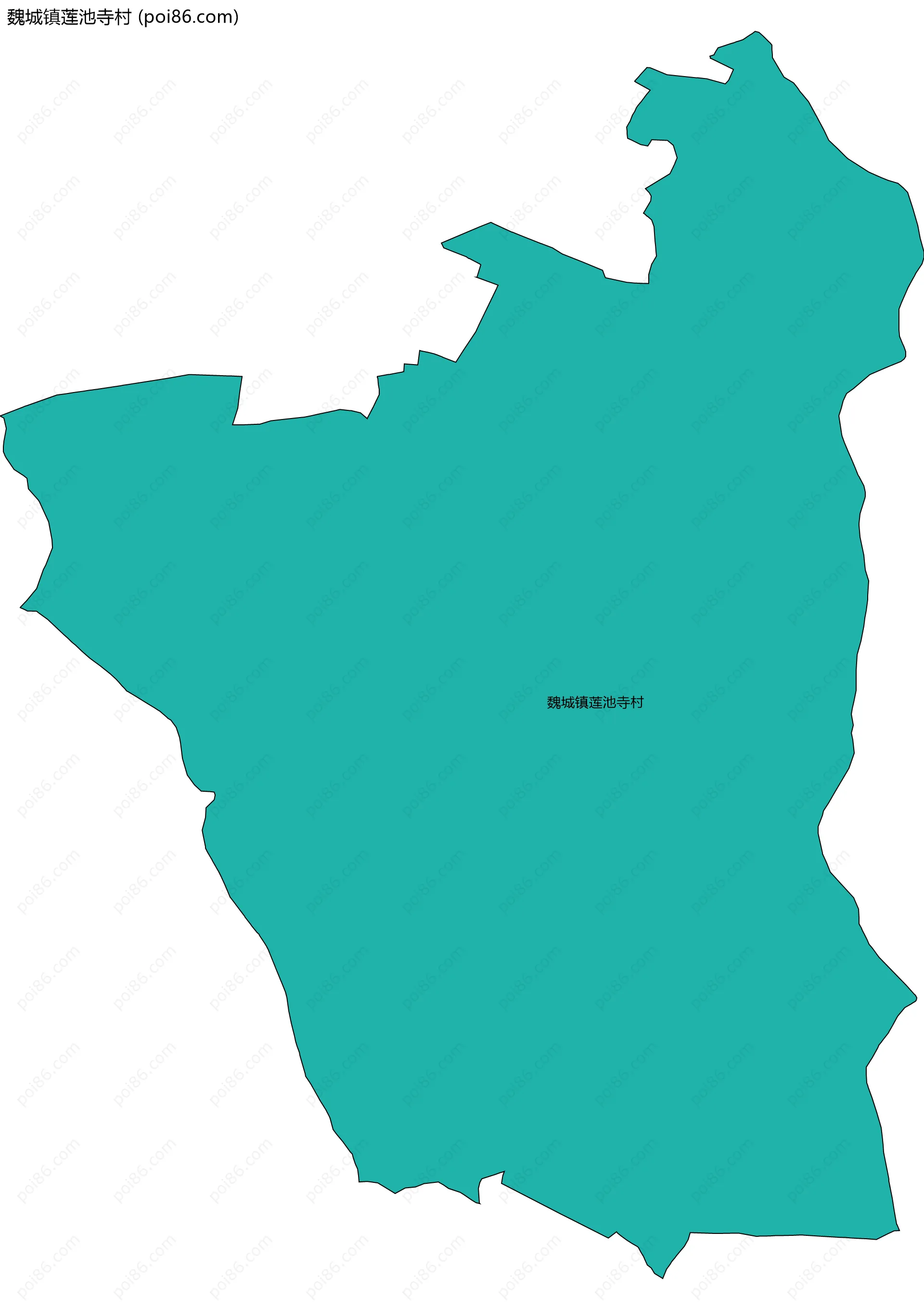 魏城镇莲池寺村边界地图