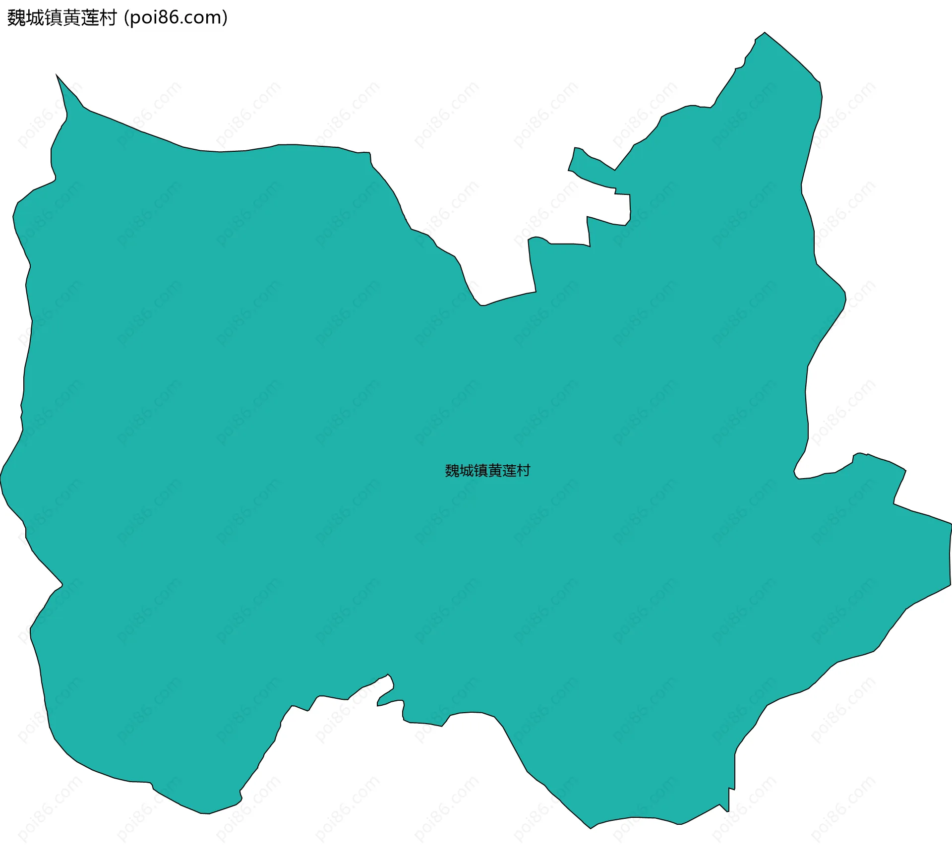 魏城镇黄莲村边界地图