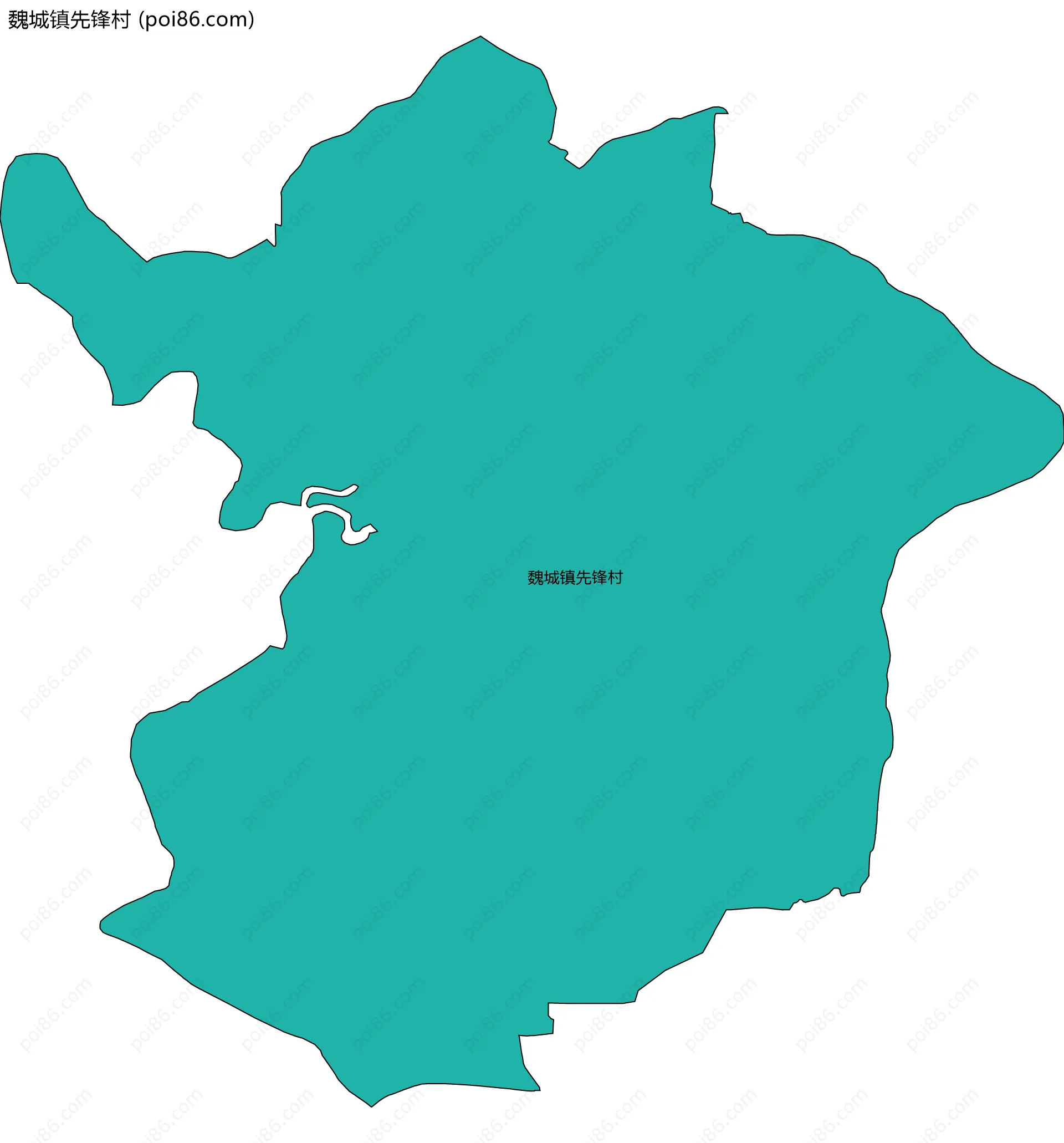 魏城镇先锋村边界地图