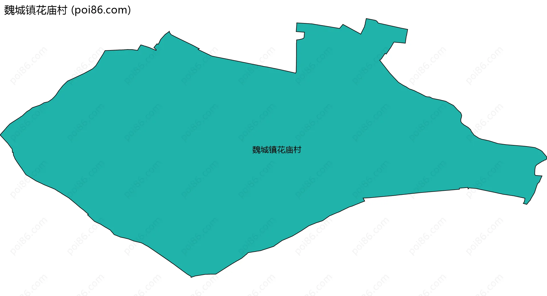 魏城镇花庙村边界地图