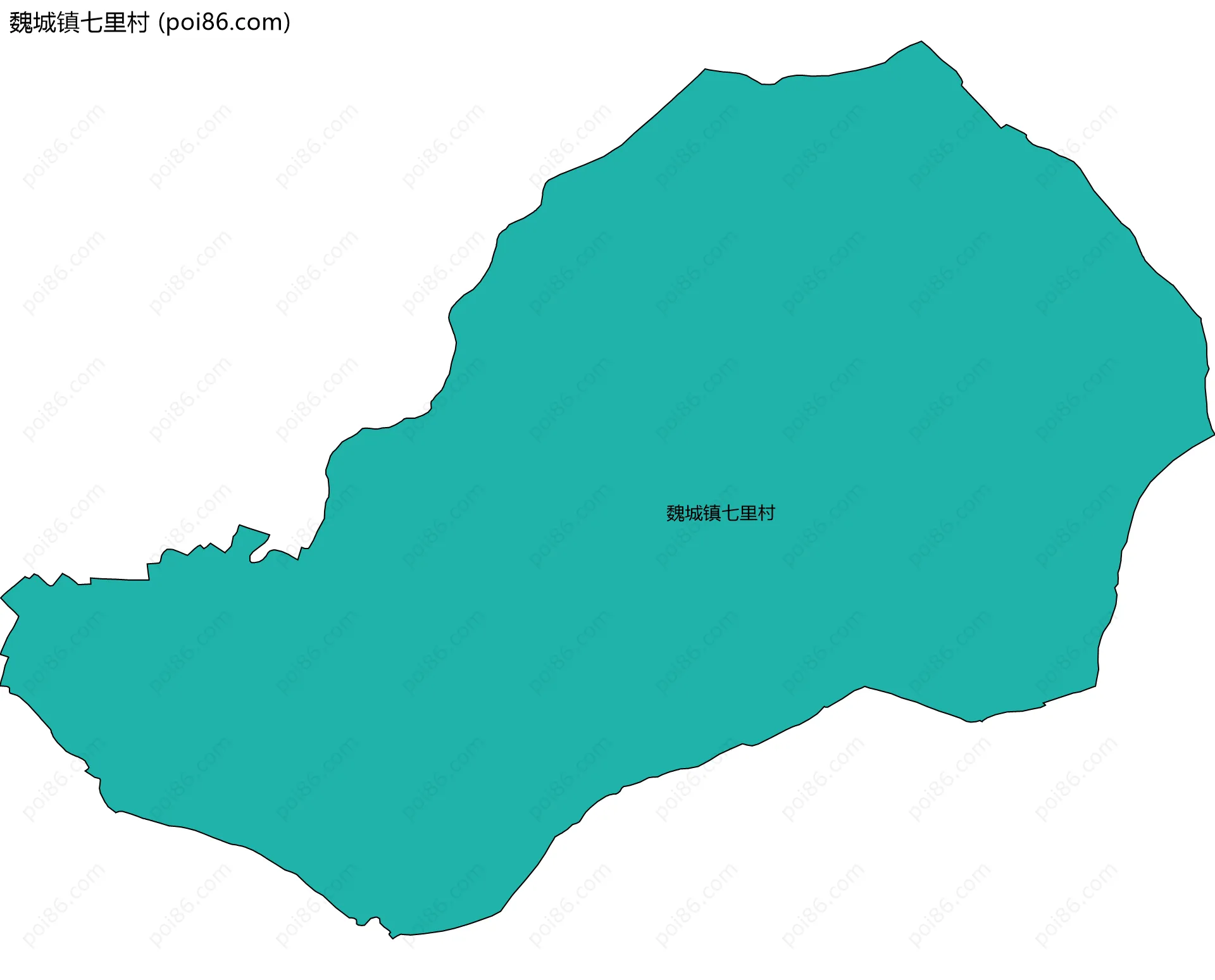 魏城镇七里村边界地图