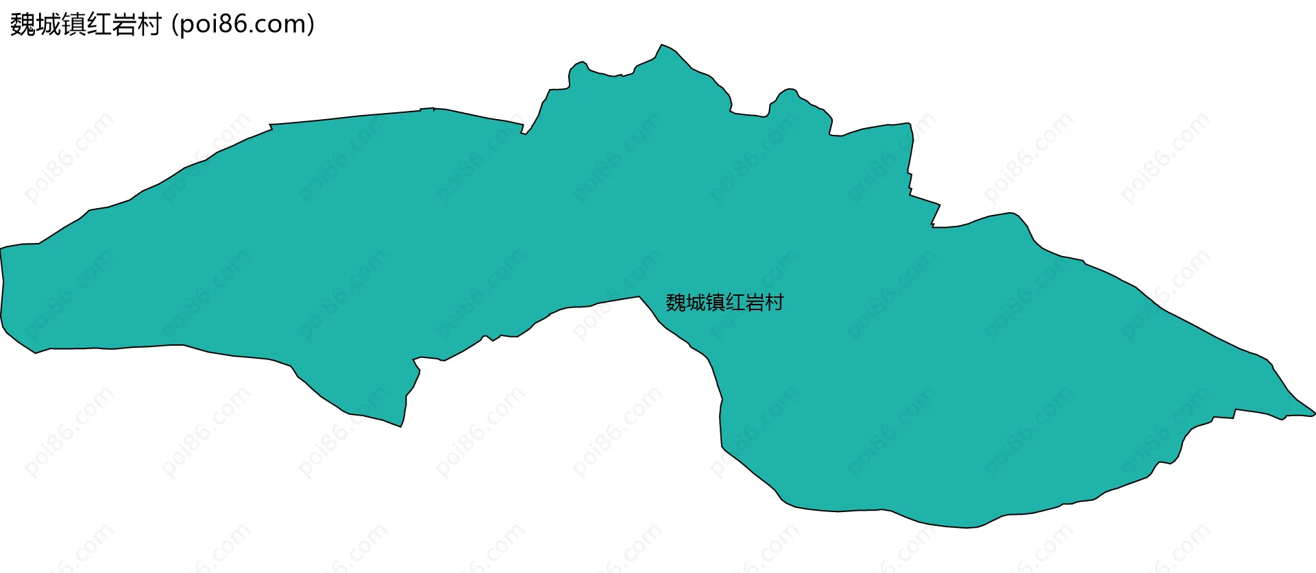 魏城镇红岩村边界地图
