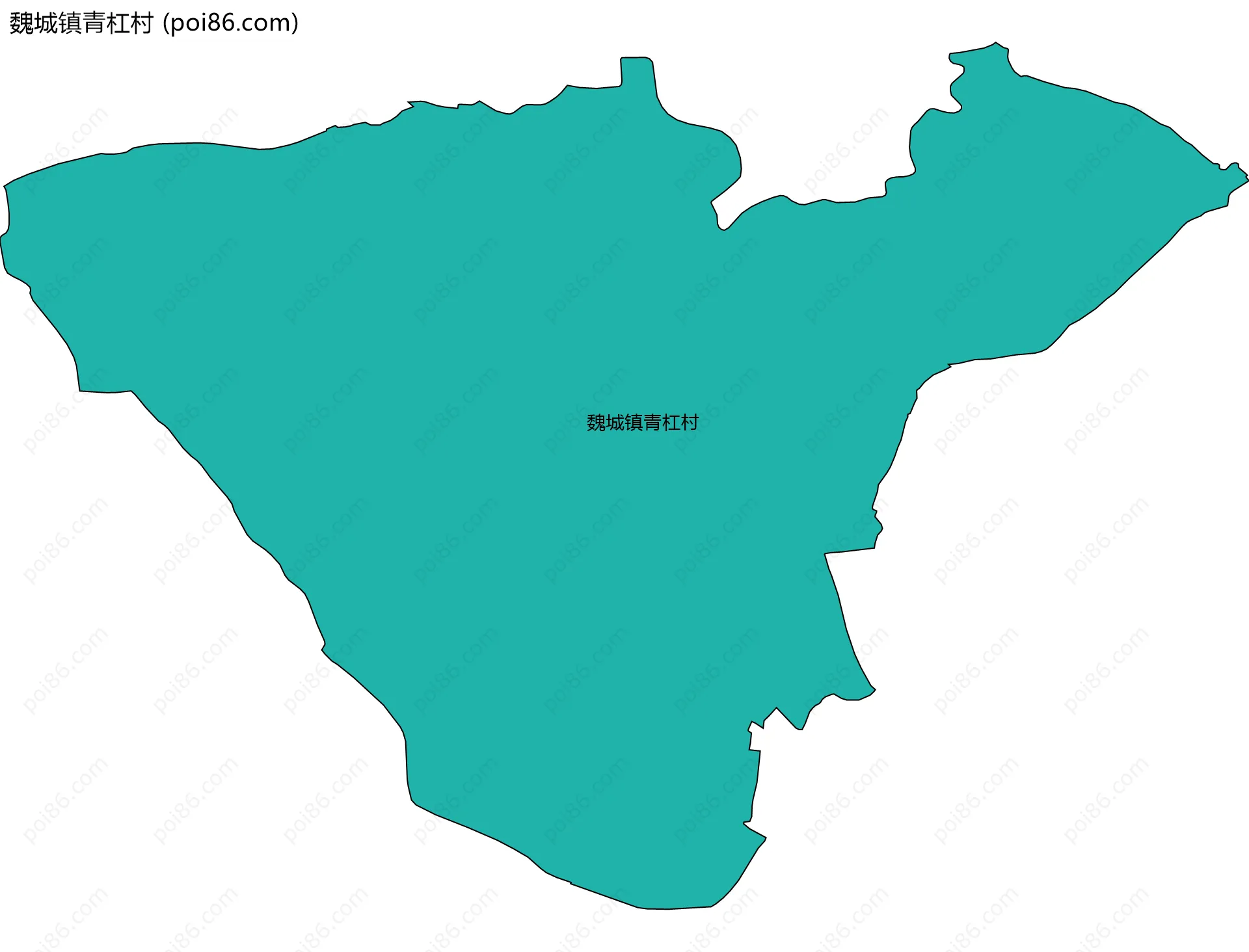魏城镇青杠村边界地图