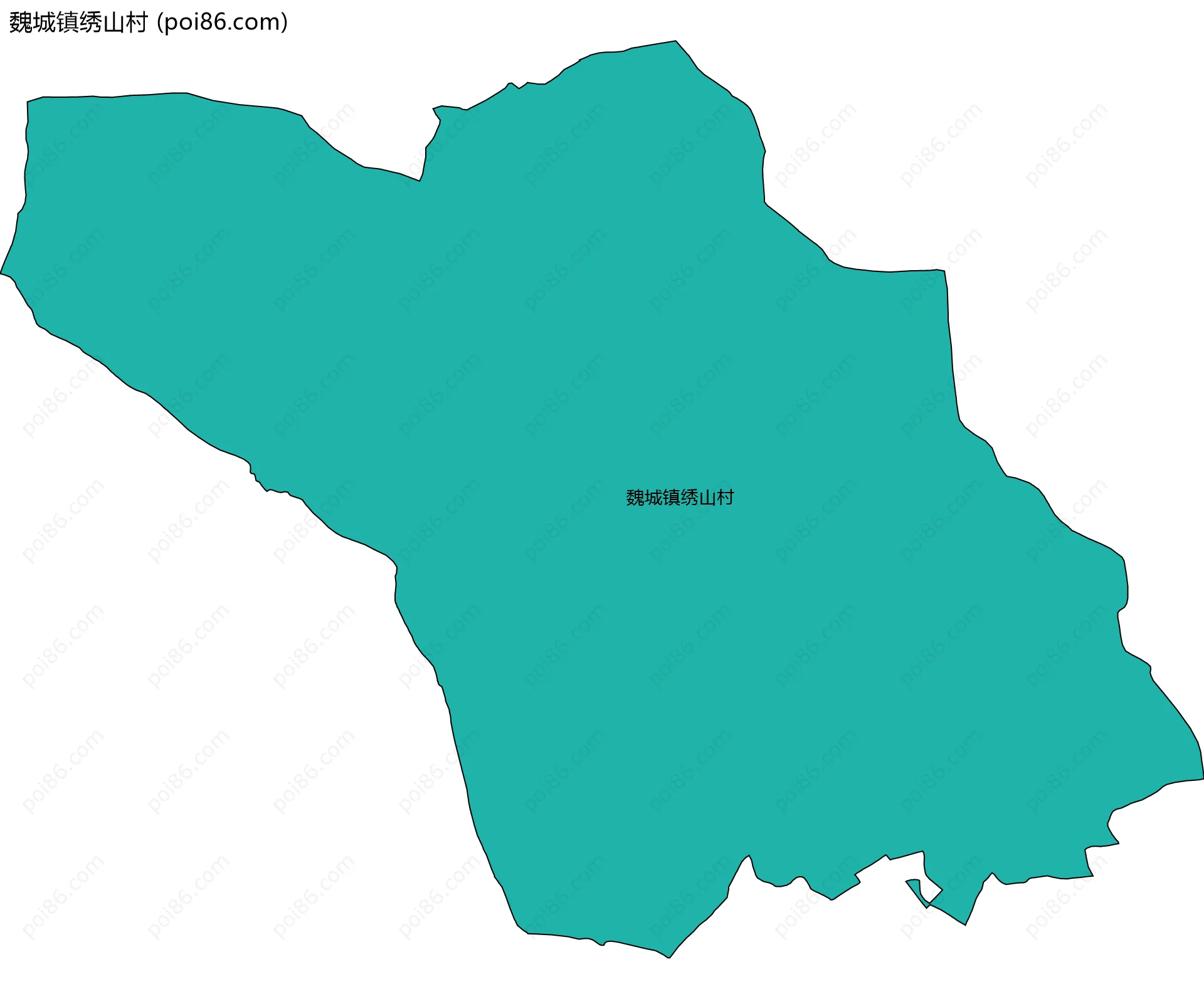 魏城镇绣山村边界地图