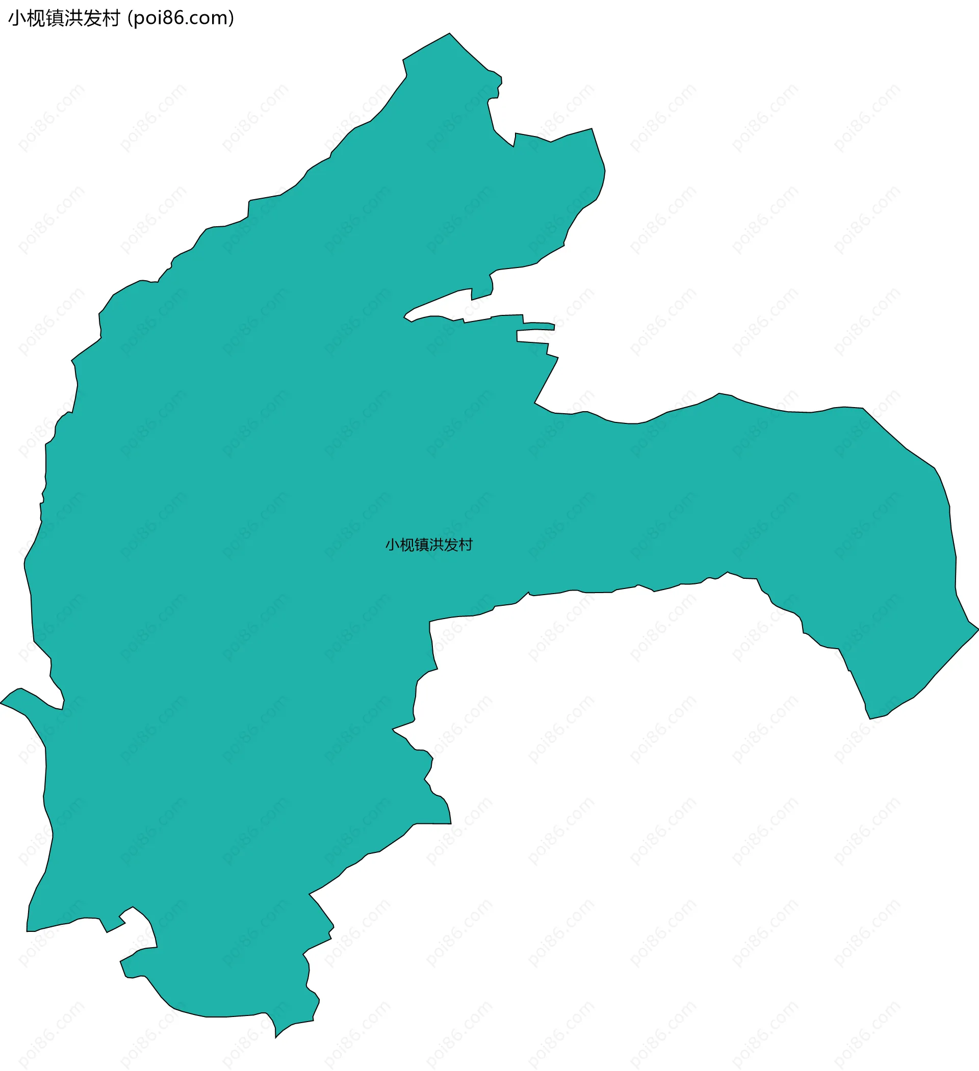 小枧镇洪发村边界地图