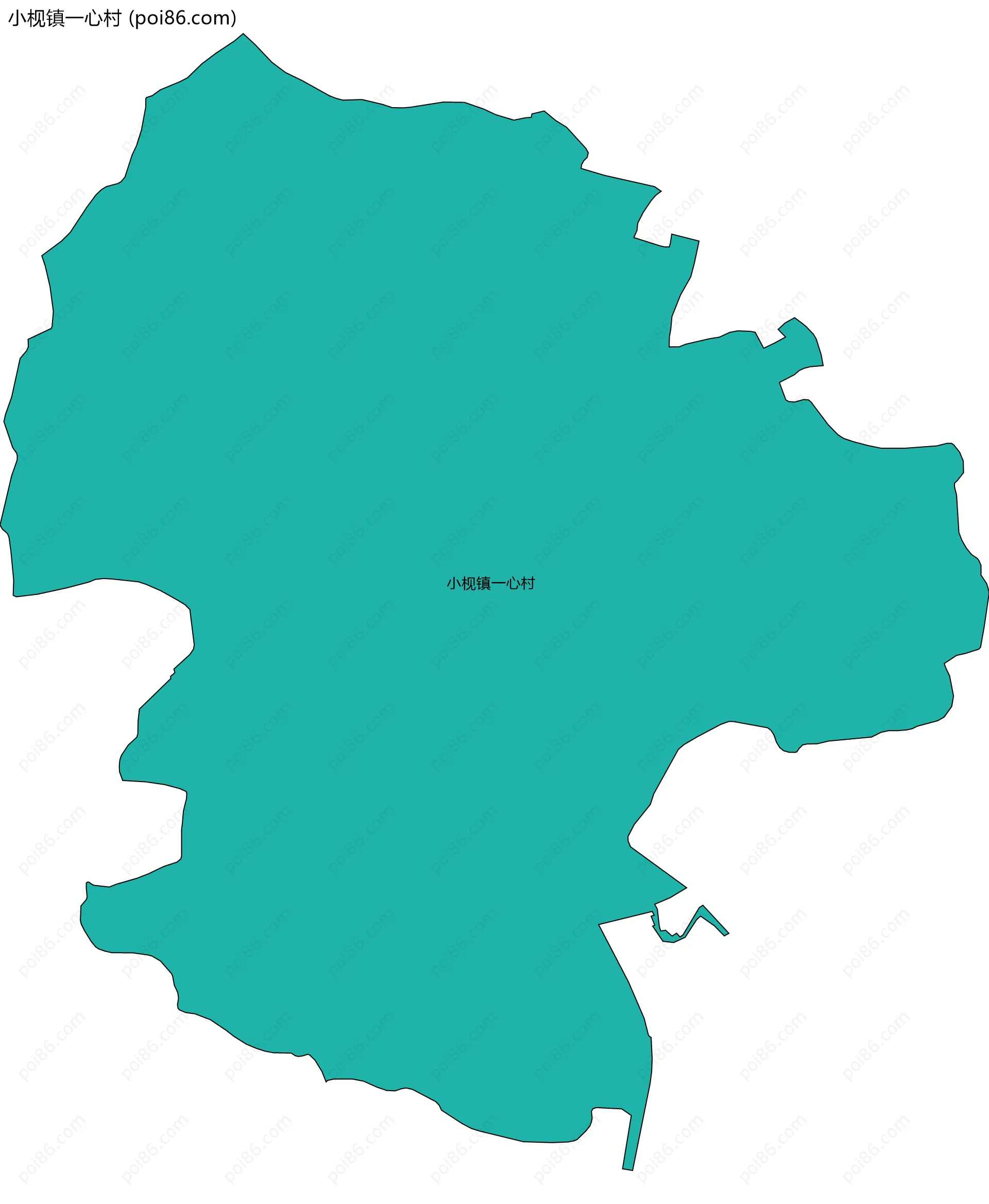 小枧镇一心村边界地图