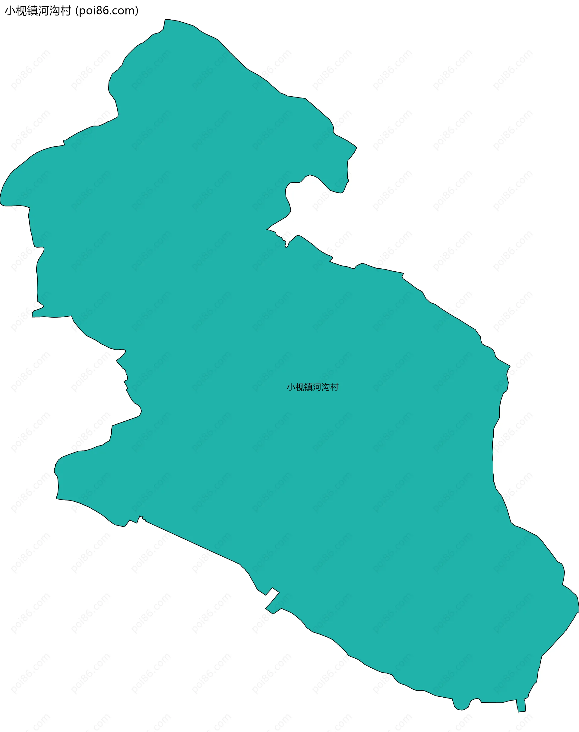 小枧镇河沟村边界地图