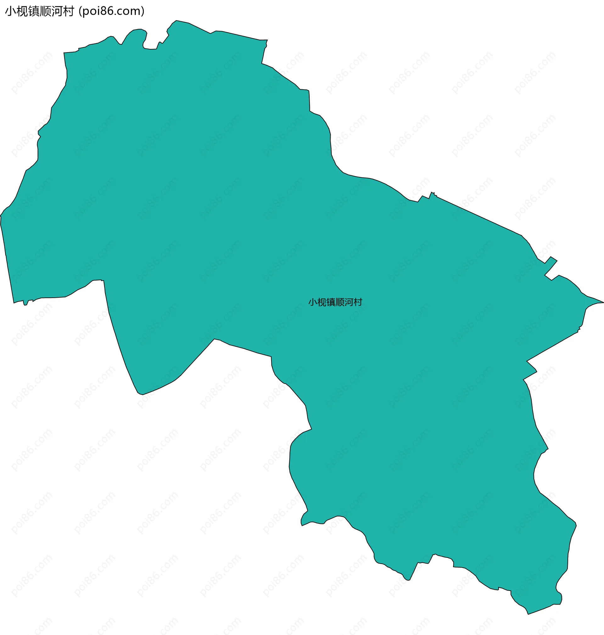 小枧镇顺河村边界地图