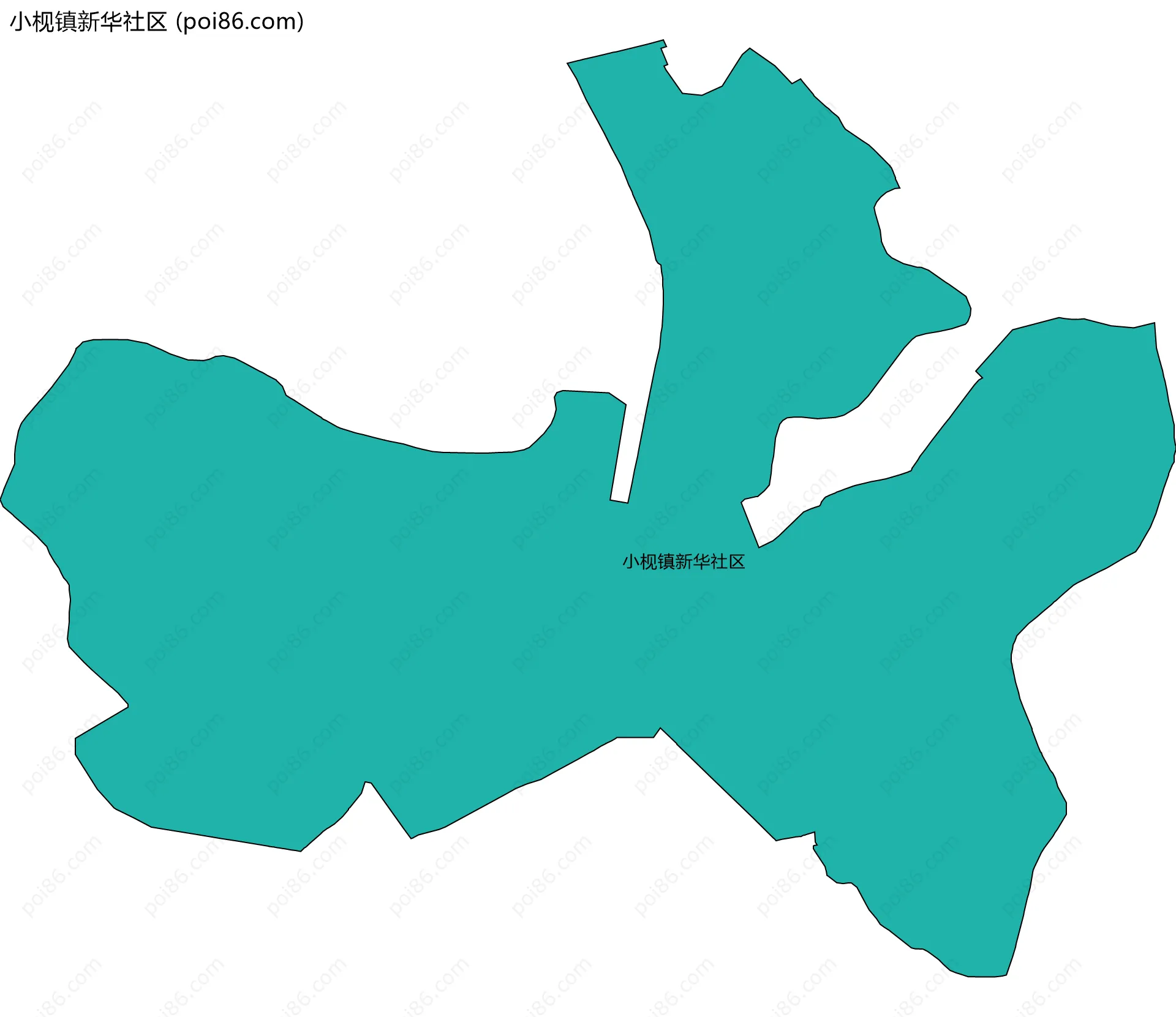 小枧镇新华社区边界地图