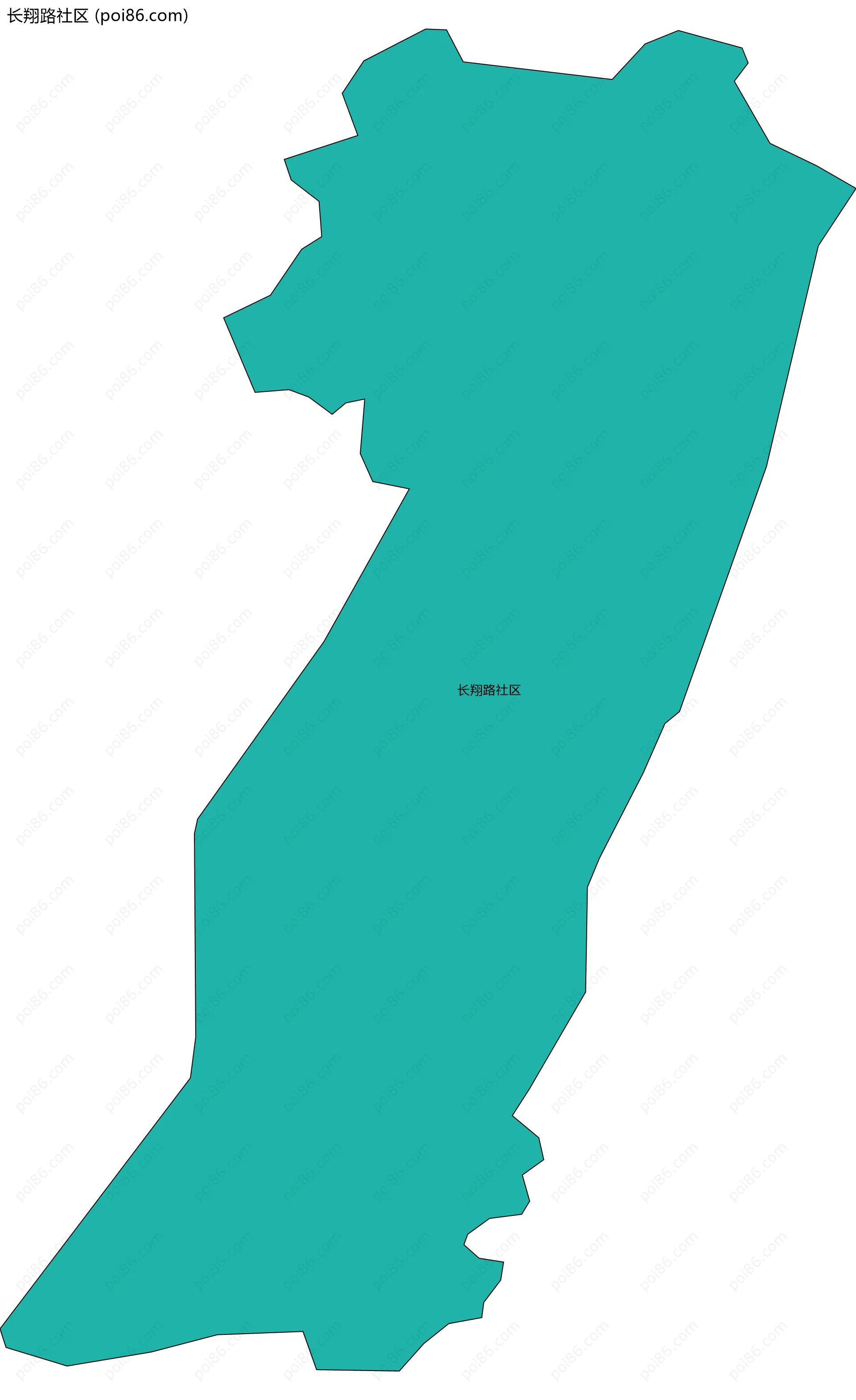长翔路社区边界地图