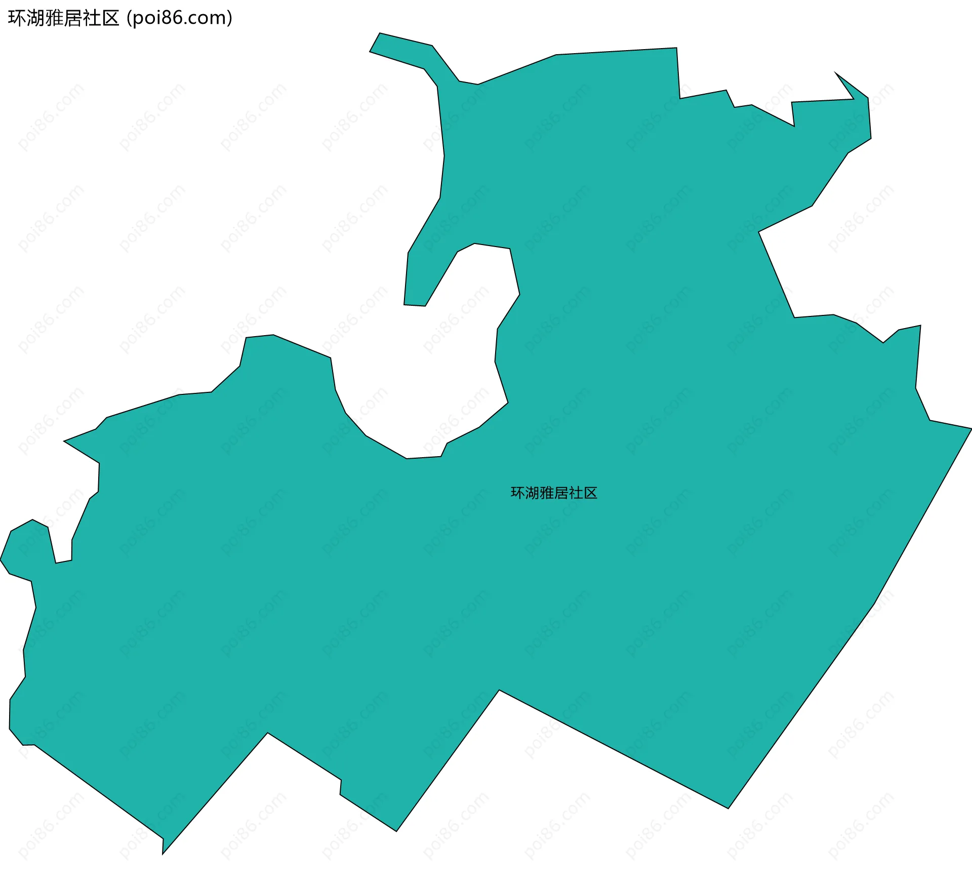 环湖雅居社区边界地图