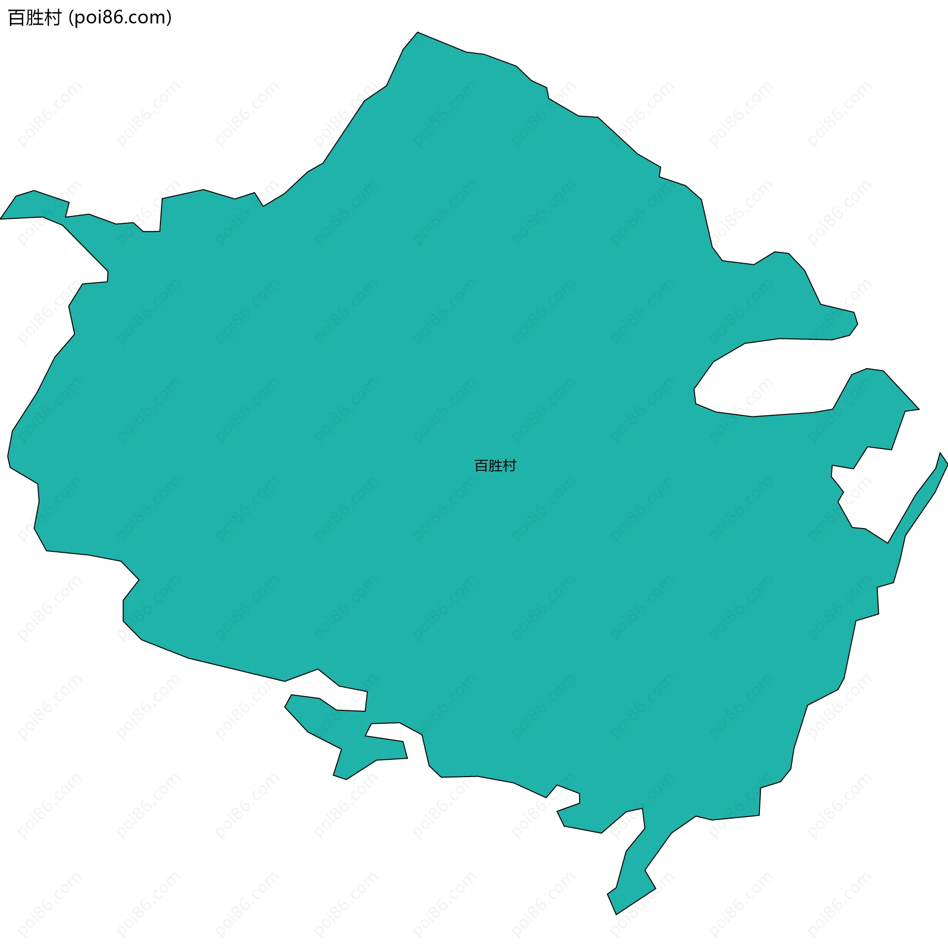 百胜村边界地图