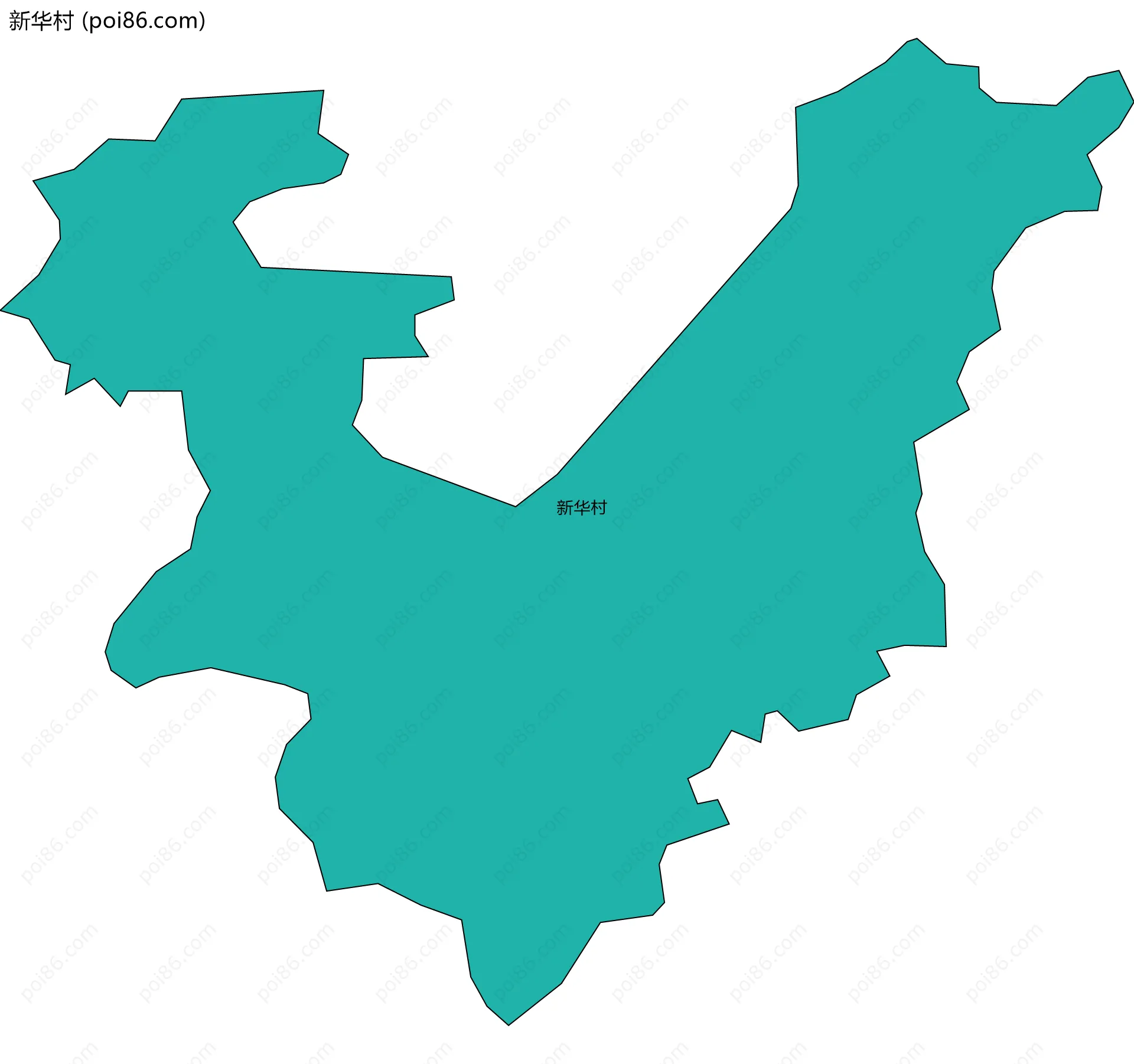 新华村边界地图