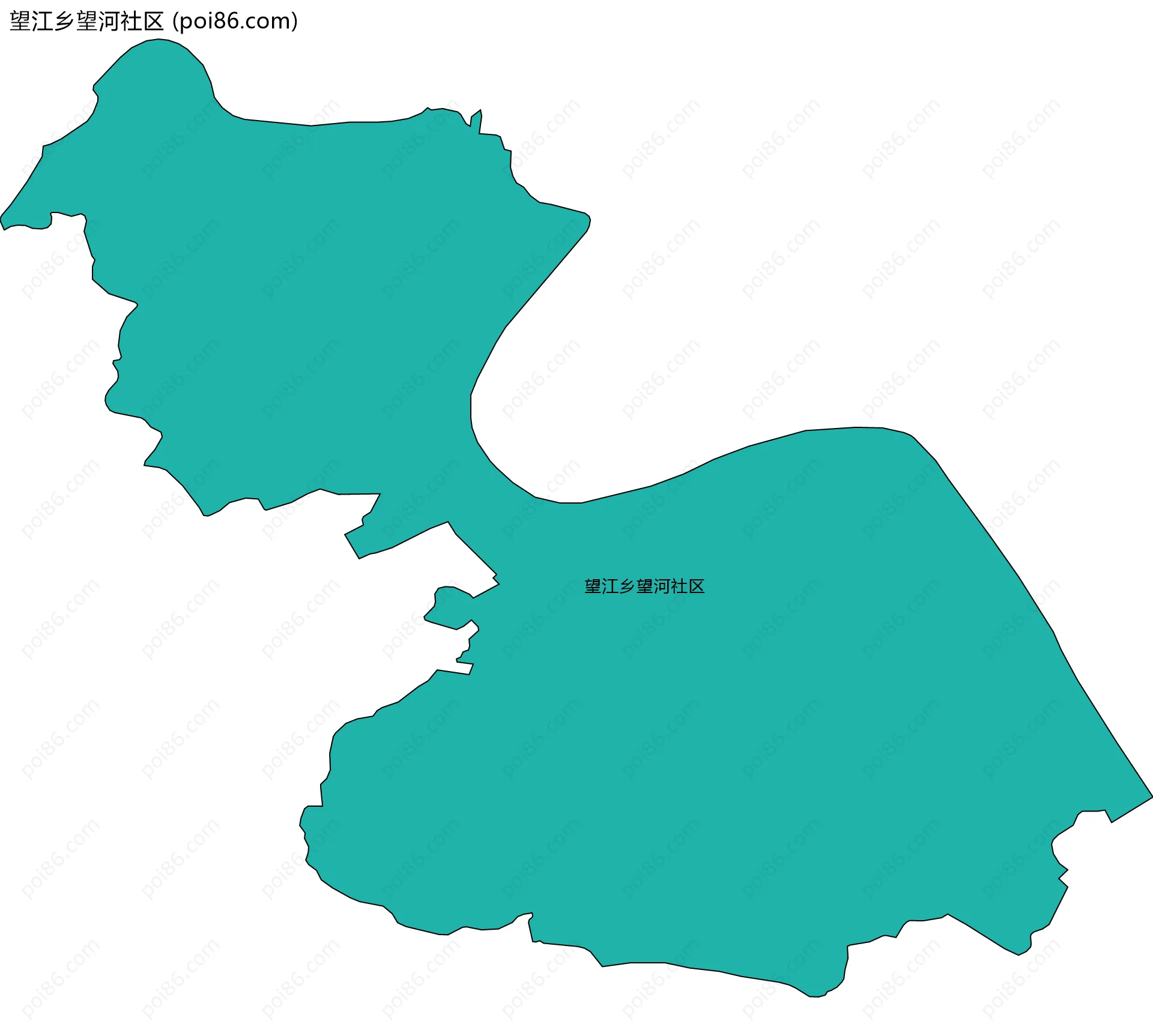望江乡望河社区边界地图