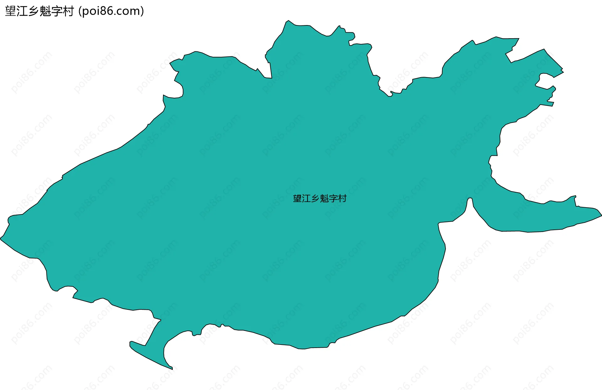 望江乡魁字村边界地图