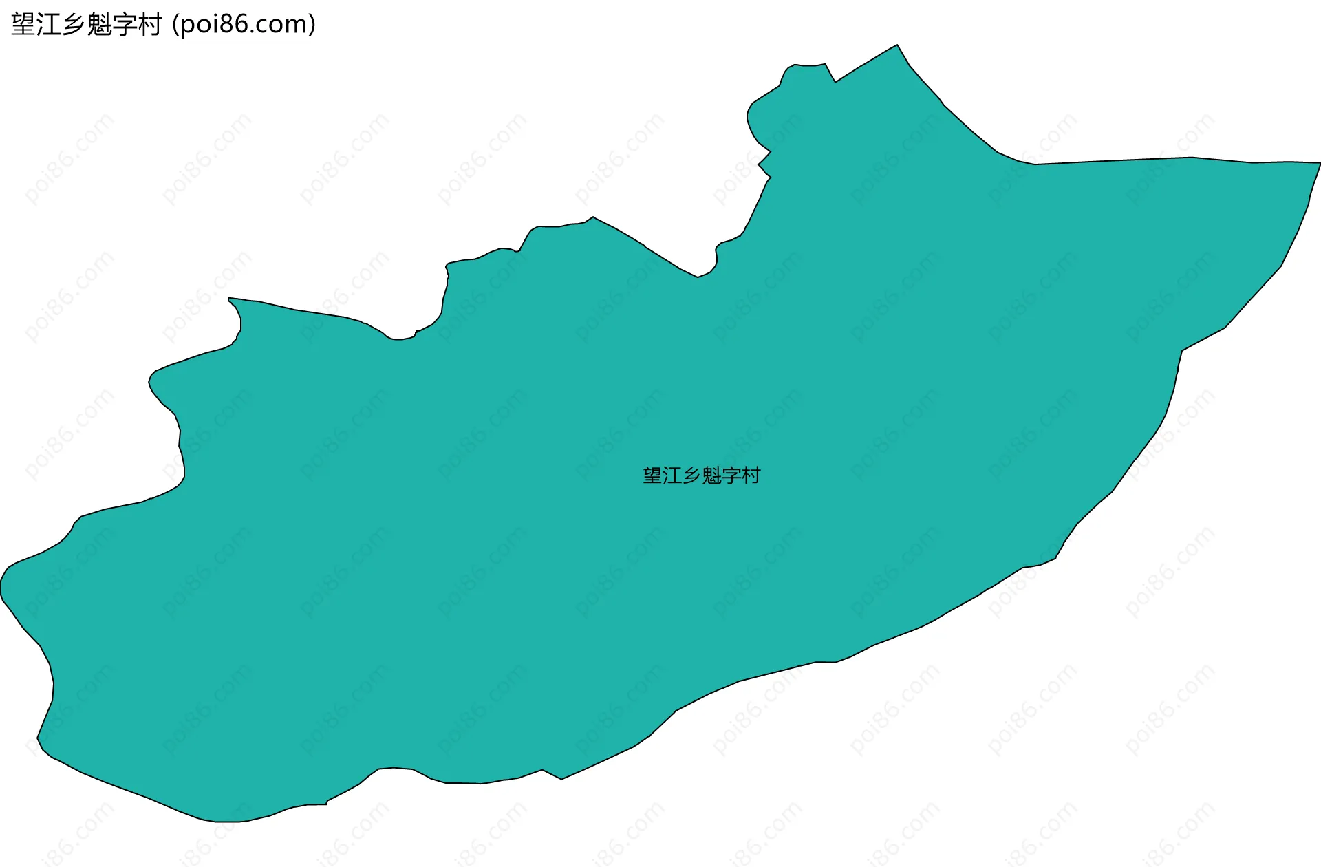 望江乡魁字村边界地图
