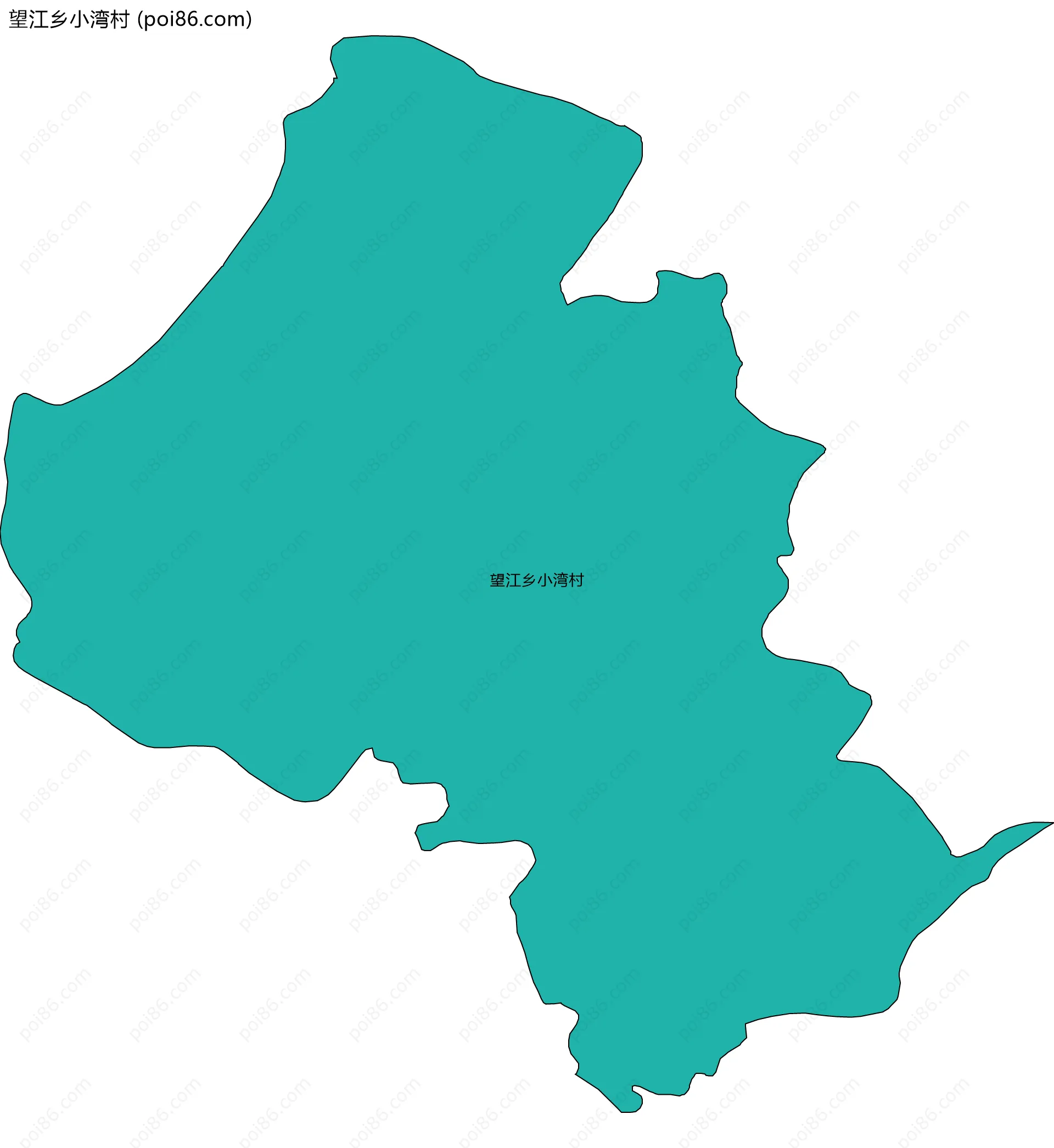 望江乡小湾村边界地图