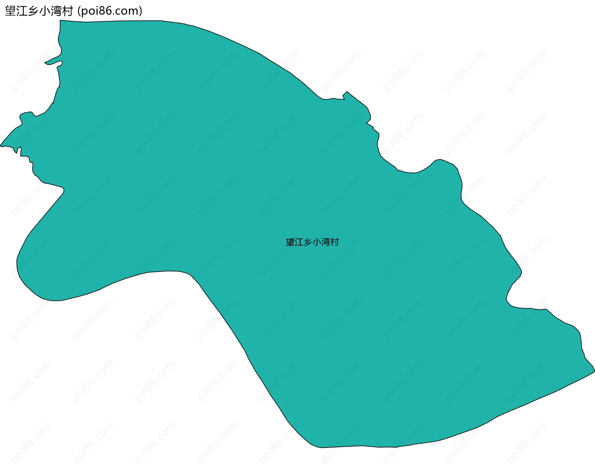 望江乡小湾村边界地图