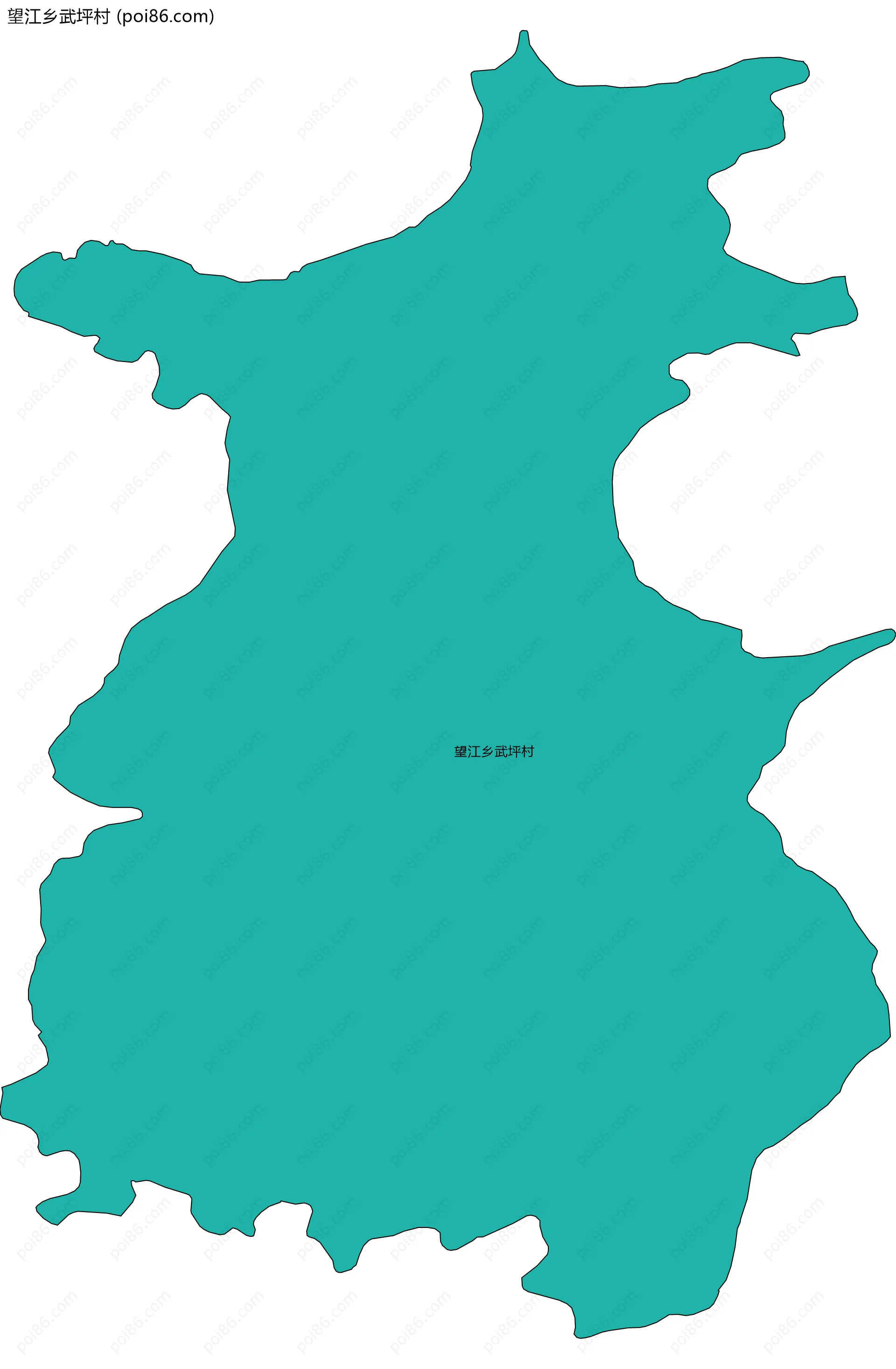 望江乡武坪村边界地图