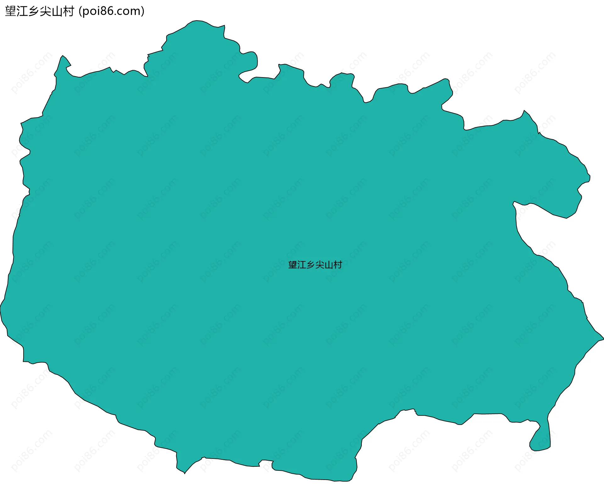望江乡尖山村边界地图