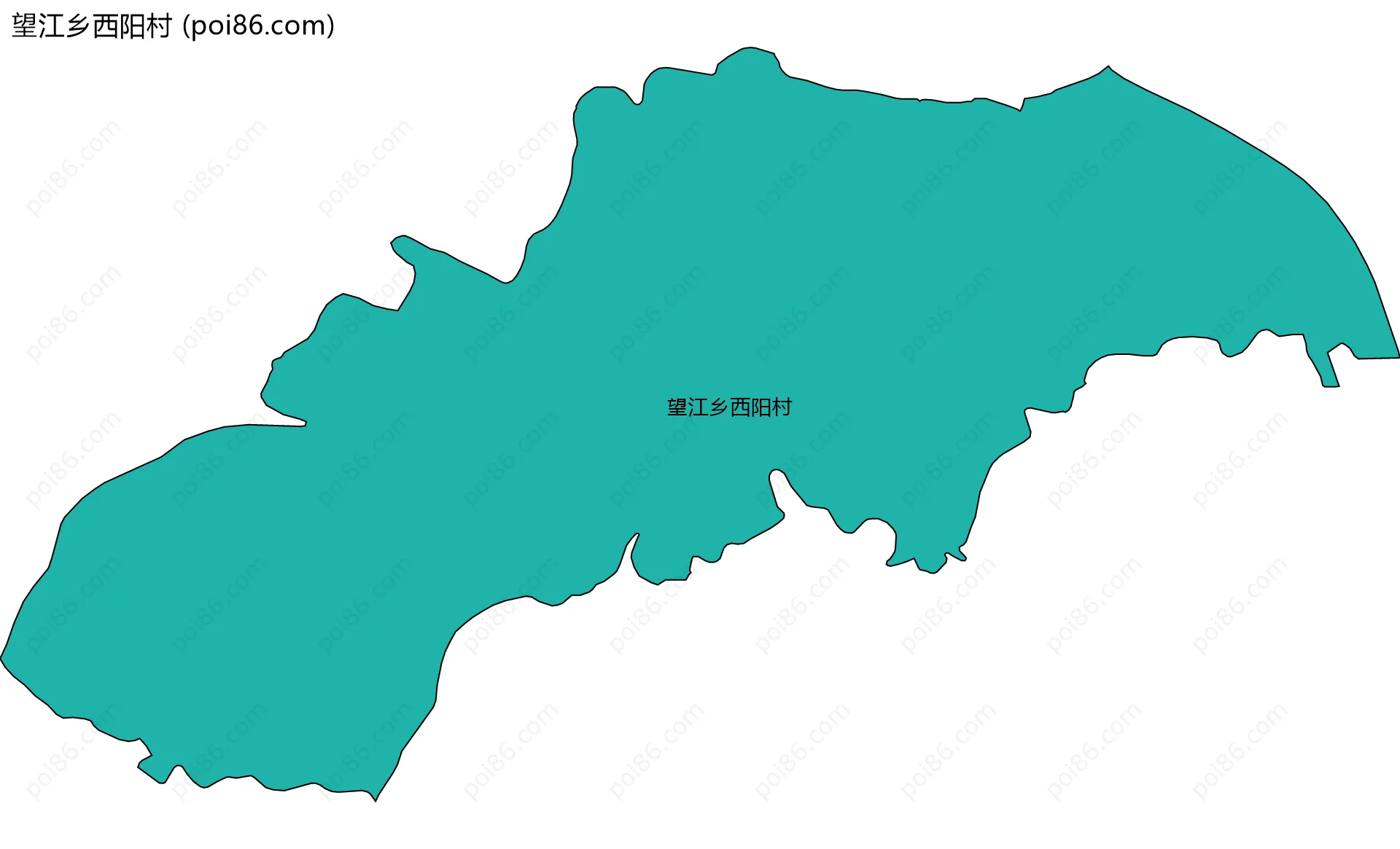 望江乡西阳村边界地图