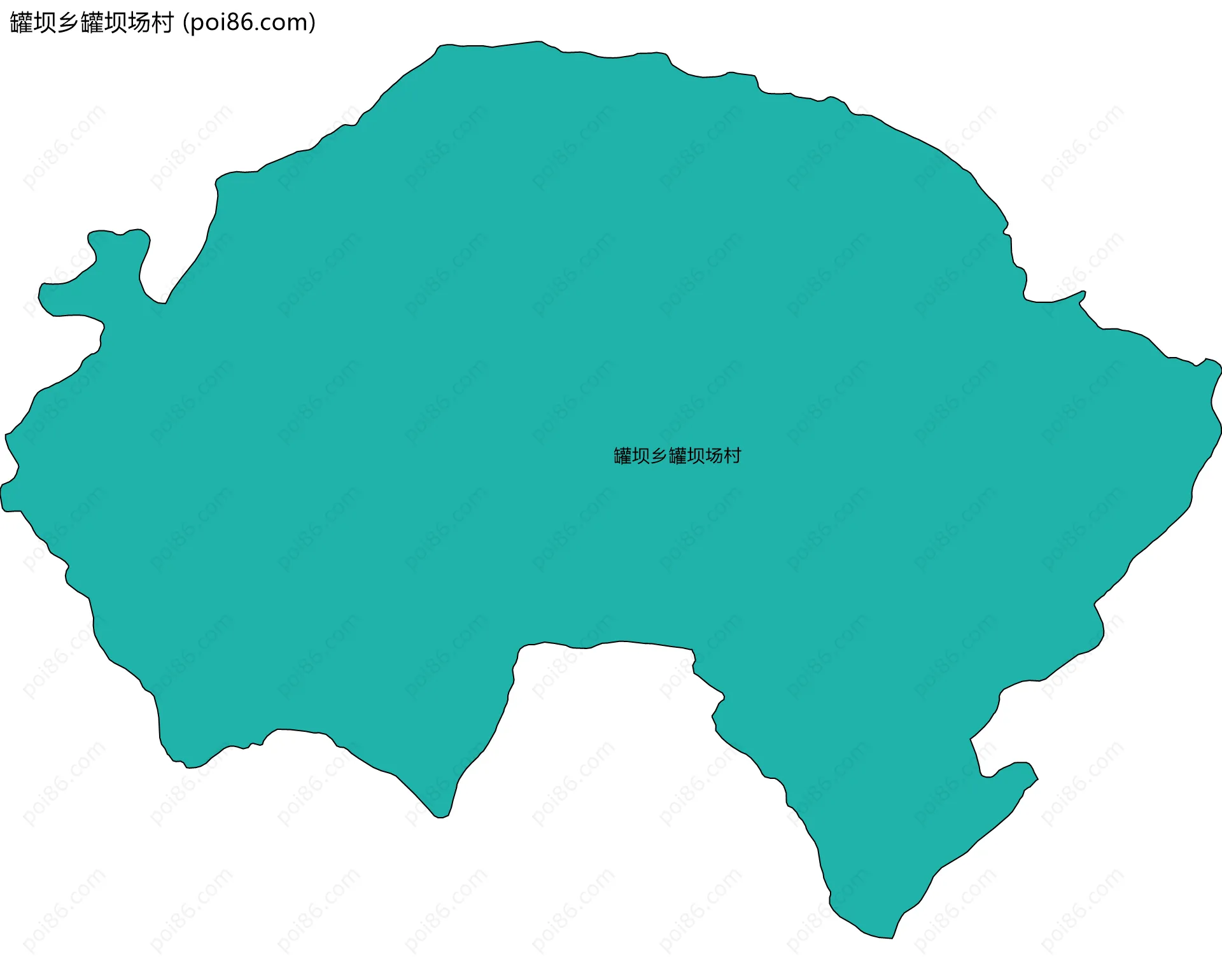 罐坝乡罐坝场村边界地图