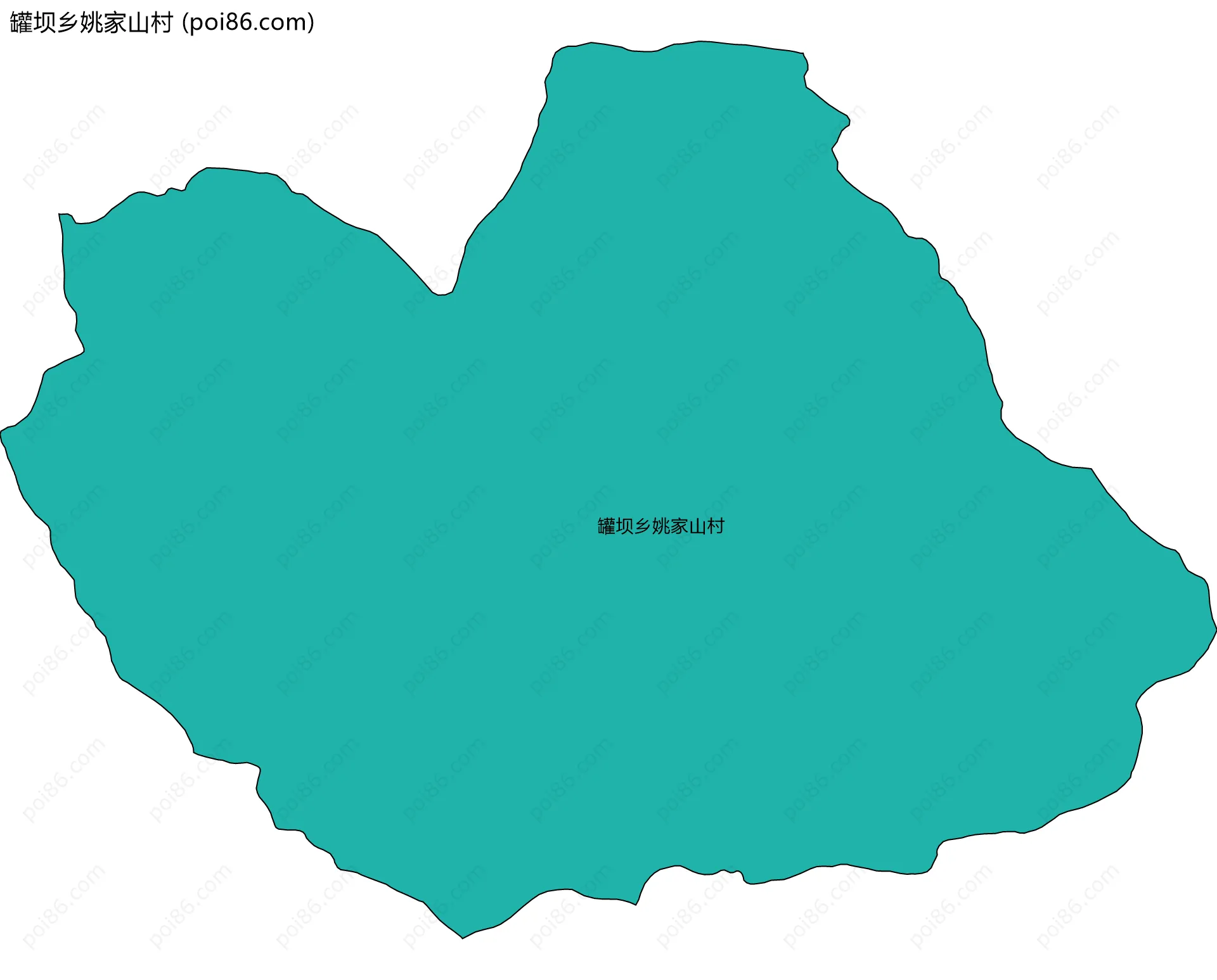 罐坝乡姚家山村边界地图