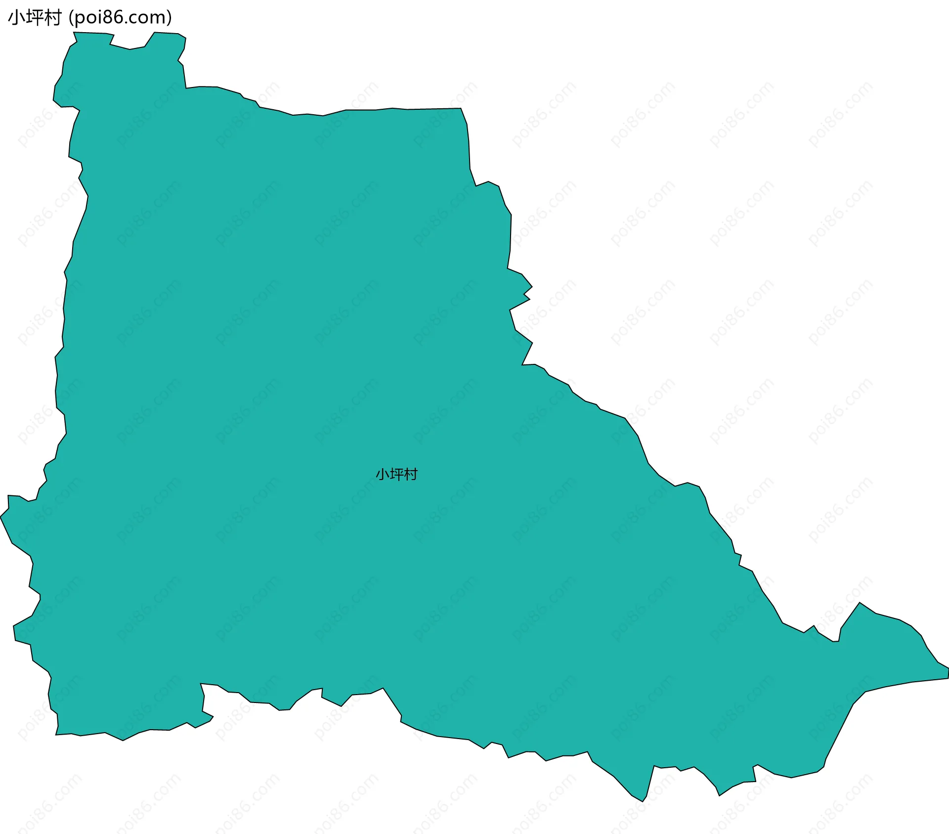 小坪村边界地图