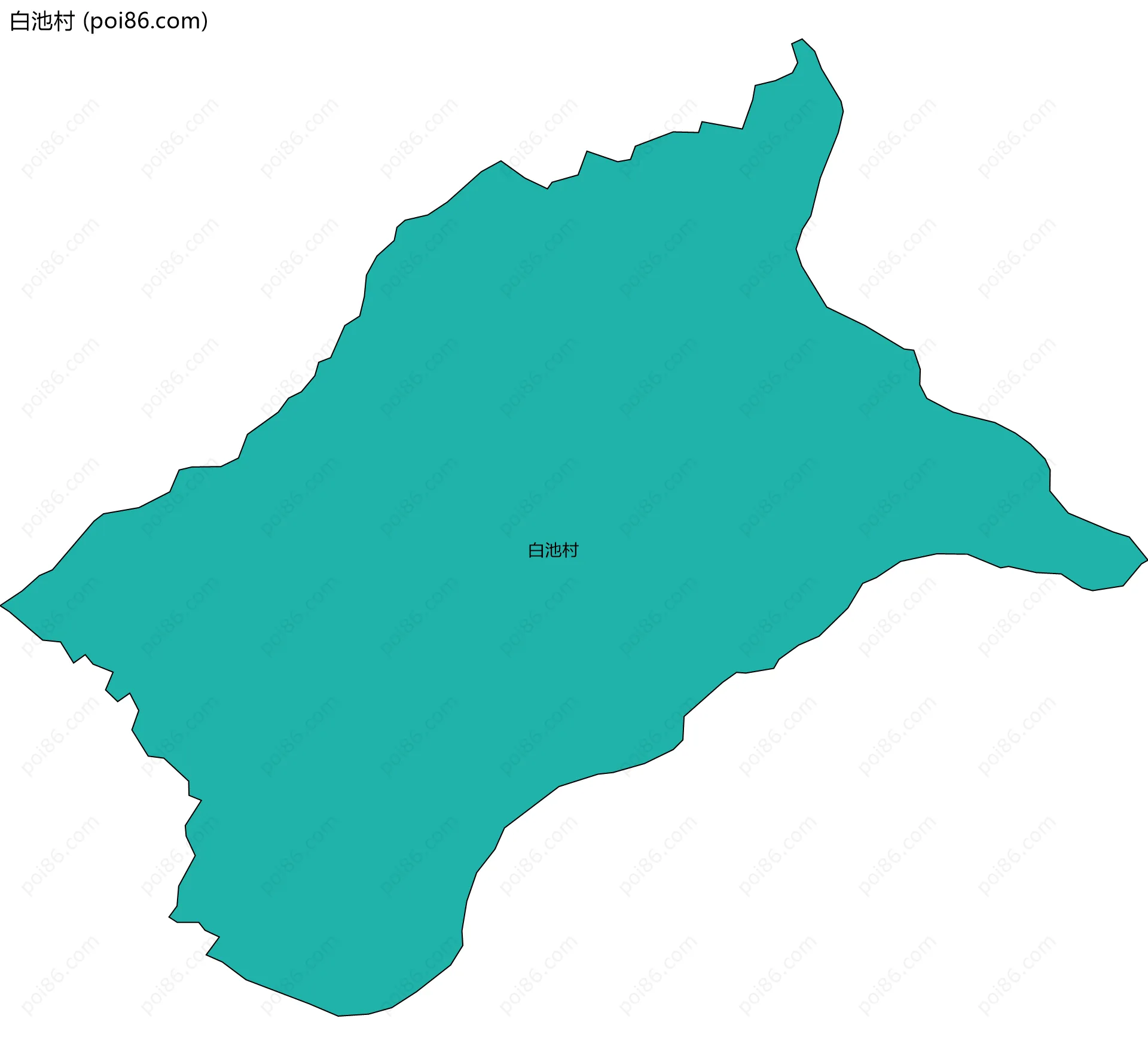 白池村边界地图