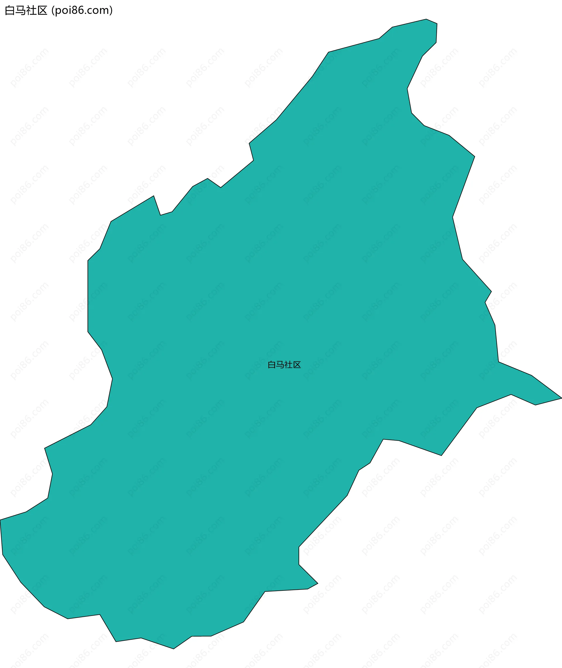 白马社区边界地图