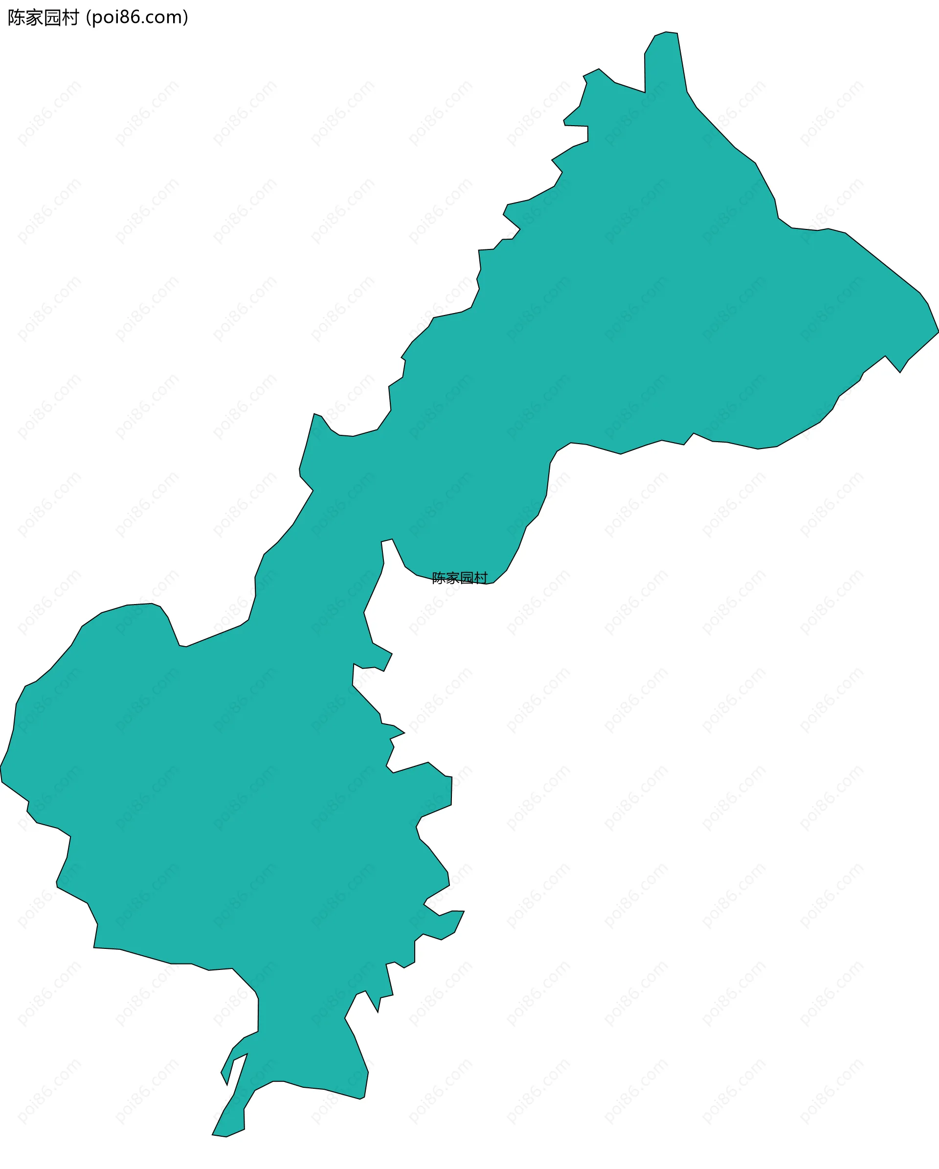 陈家园村边界地图