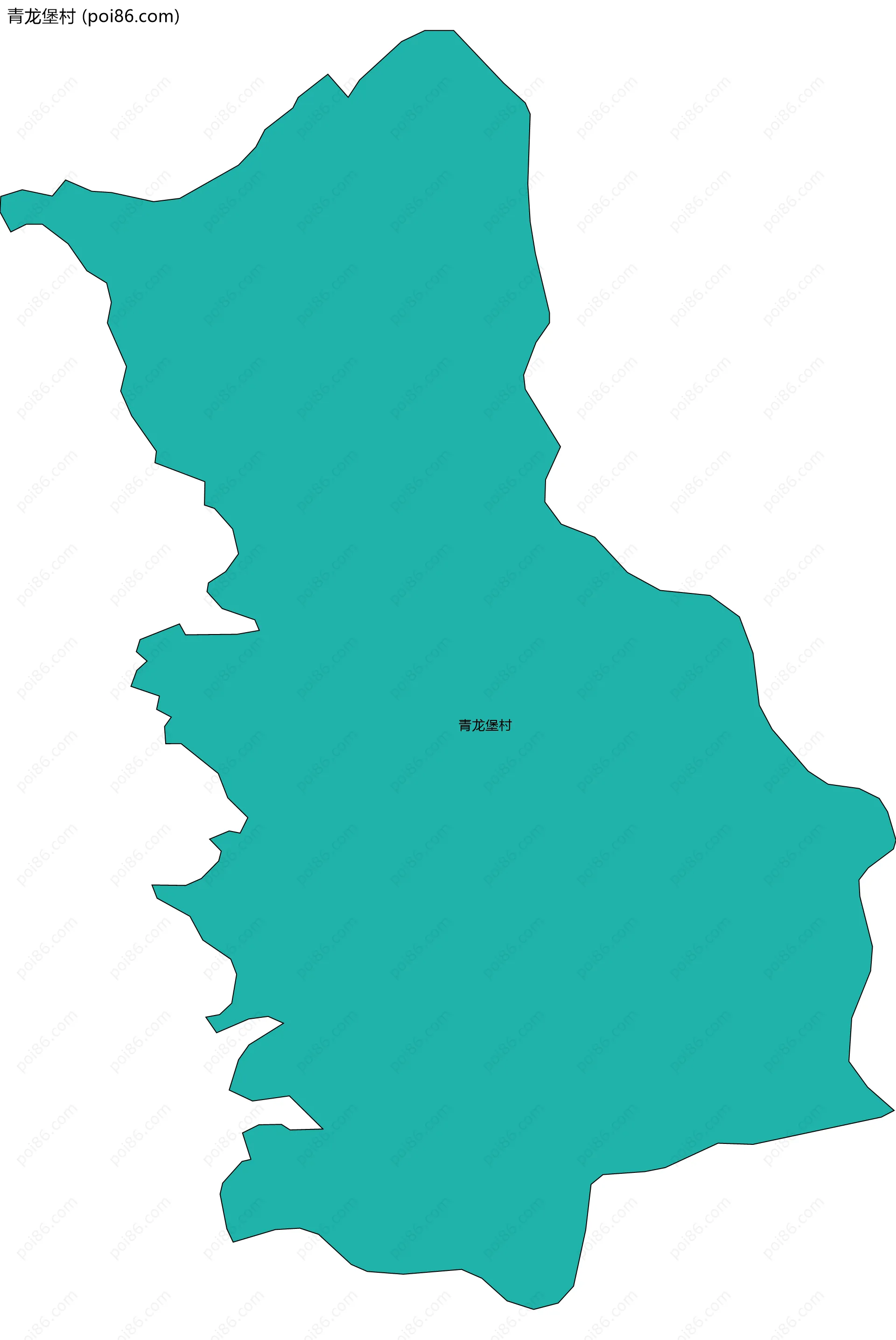 青龙堡村边界地图