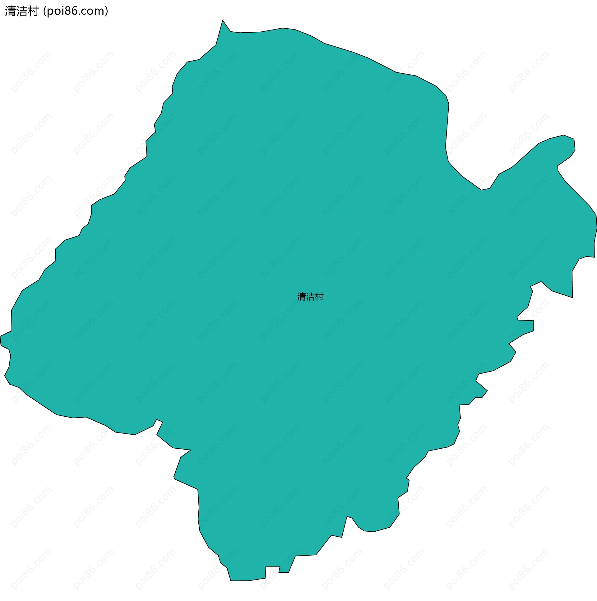 清洁村边界地图