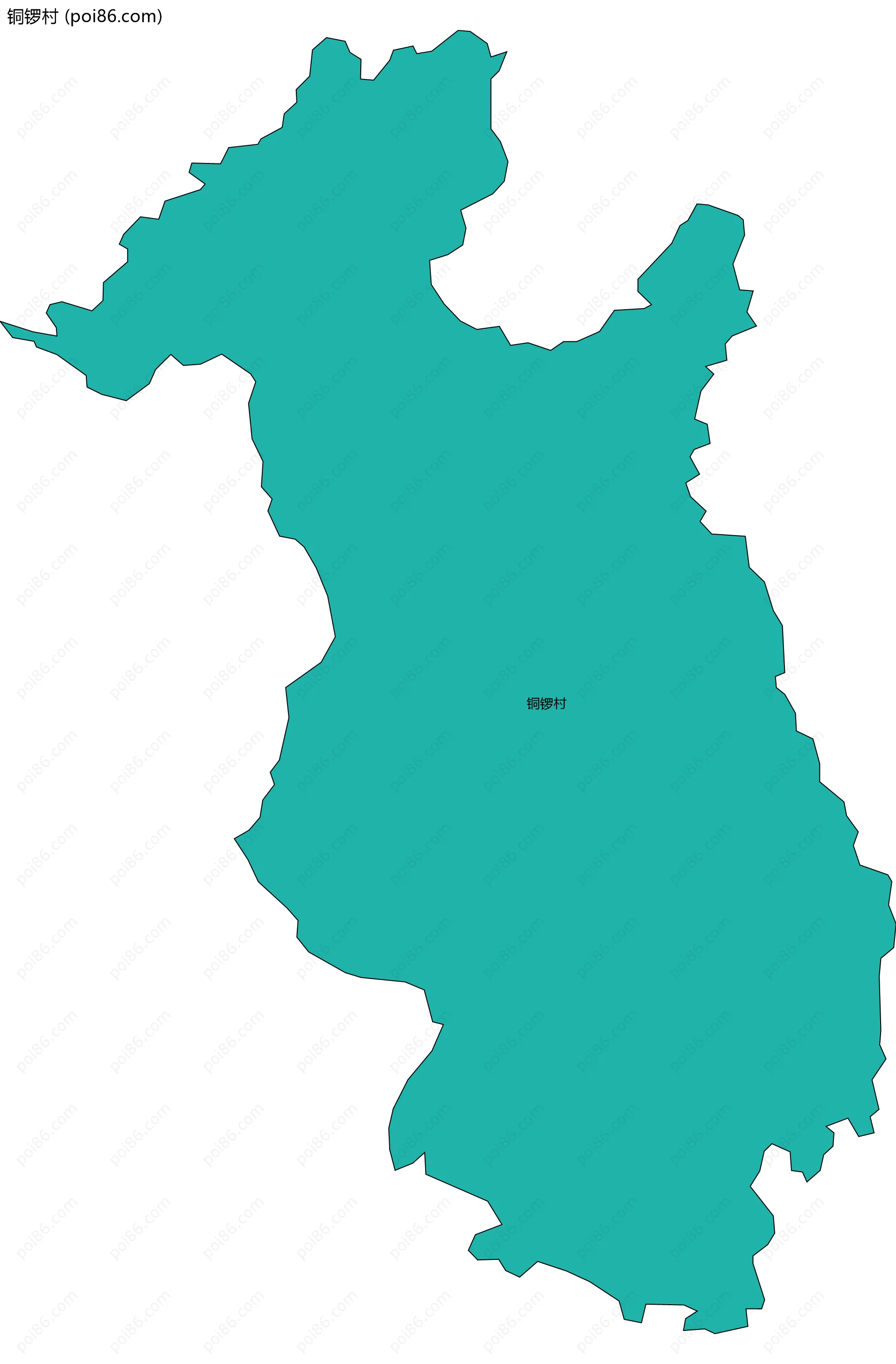 铜锣村边界地图