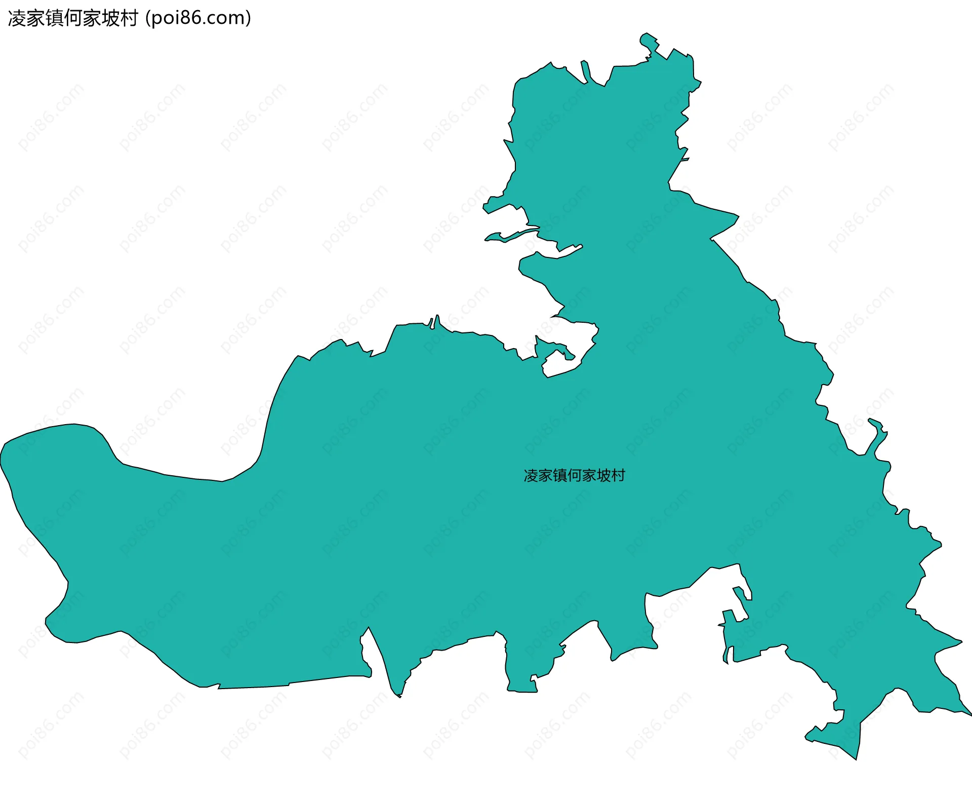 凌家镇何家坡村边界地图