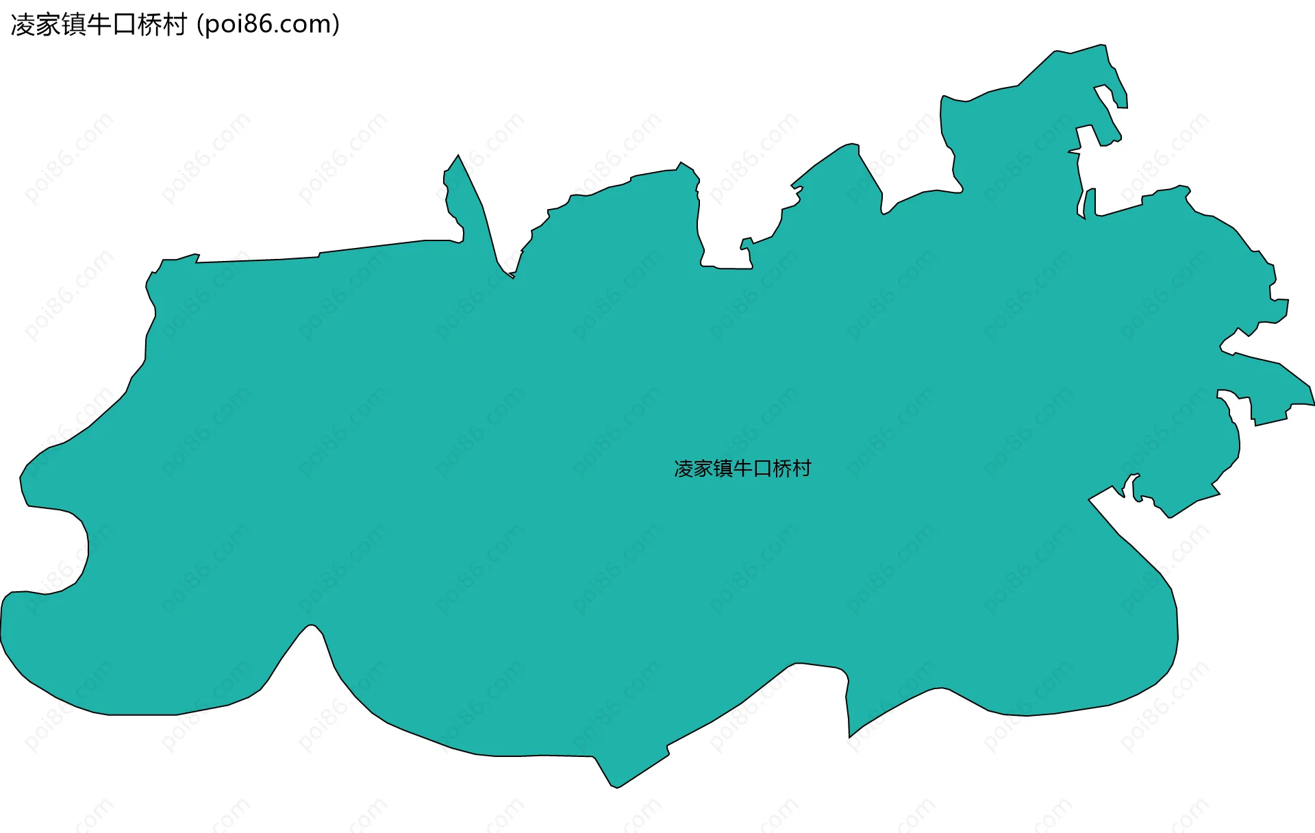 凌家镇牛口桥村边界地图
