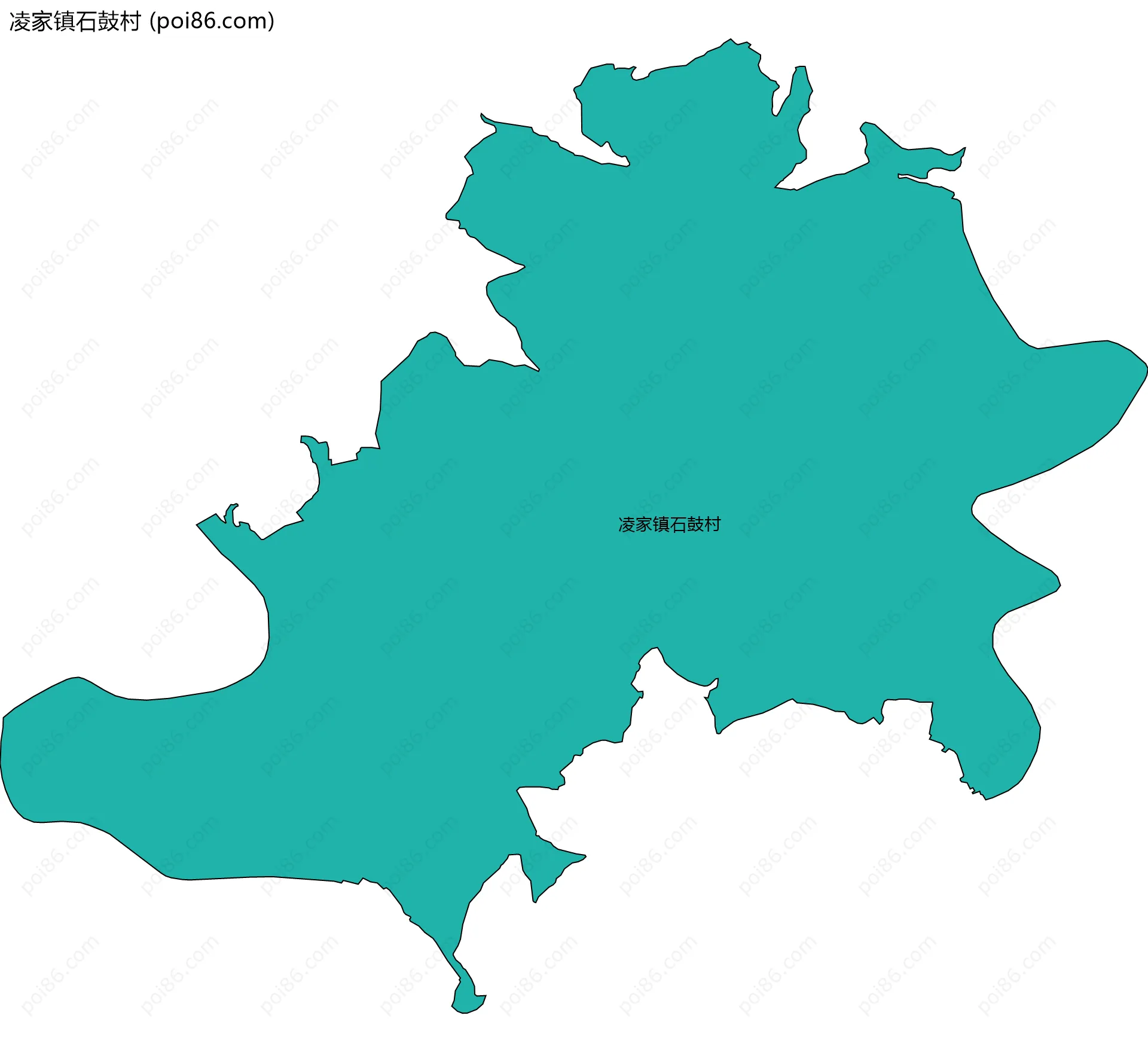 凌家镇石鼓村边界地图