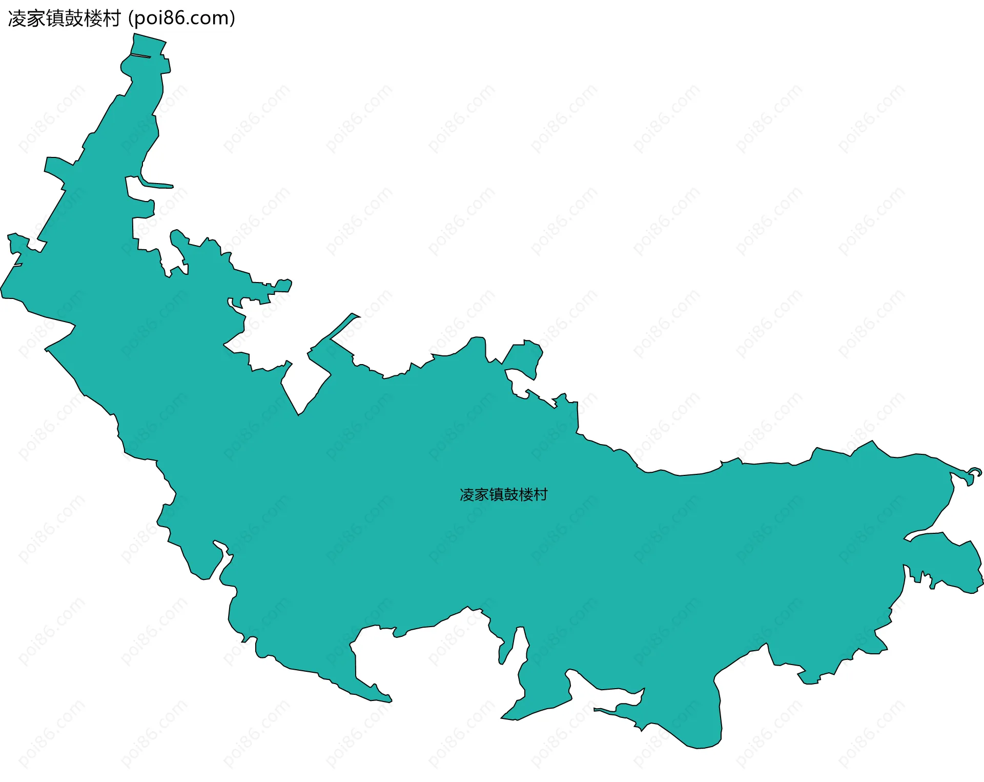 凌家镇鼓楼村边界地图