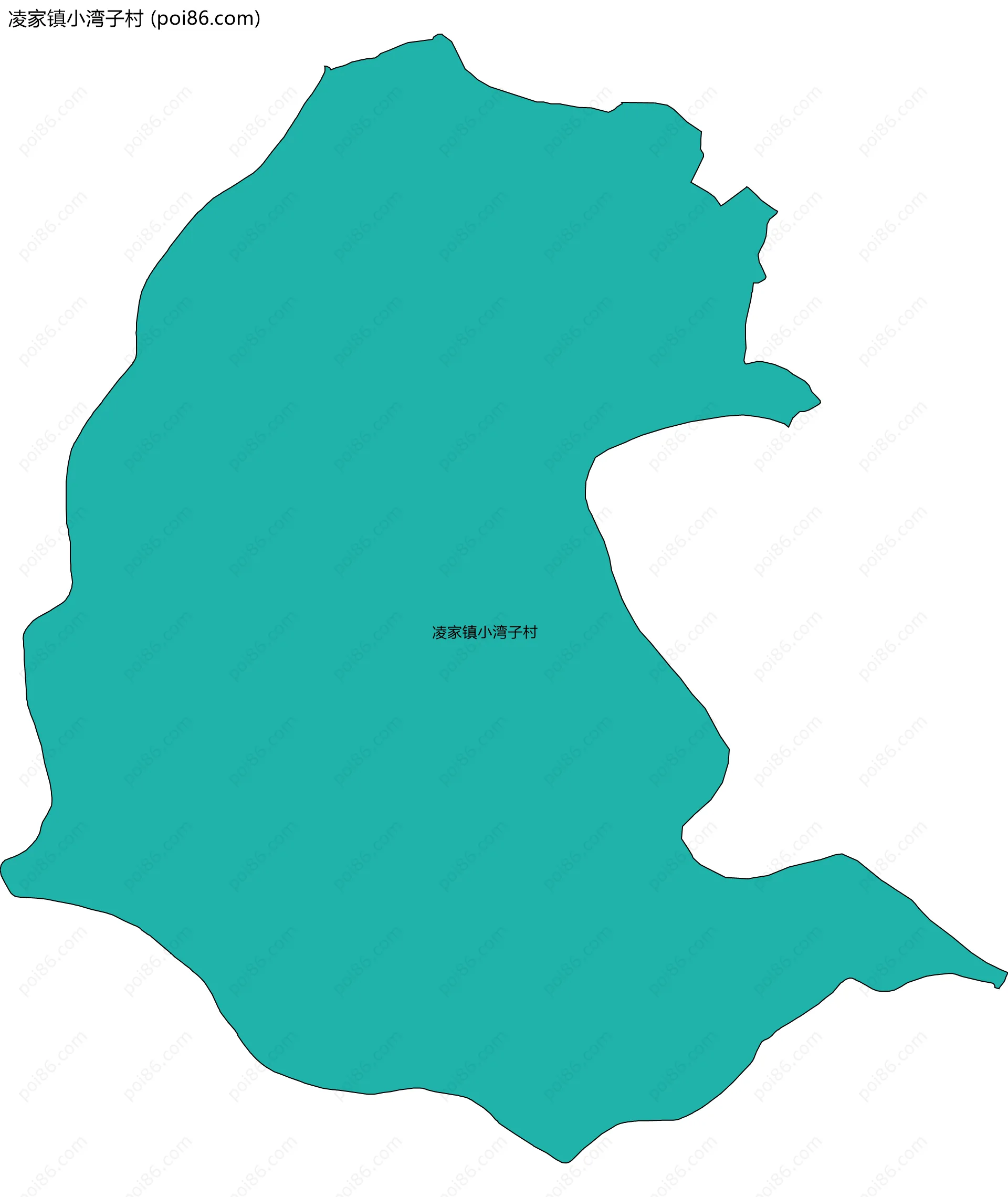 凌家镇小湾子村边界地图