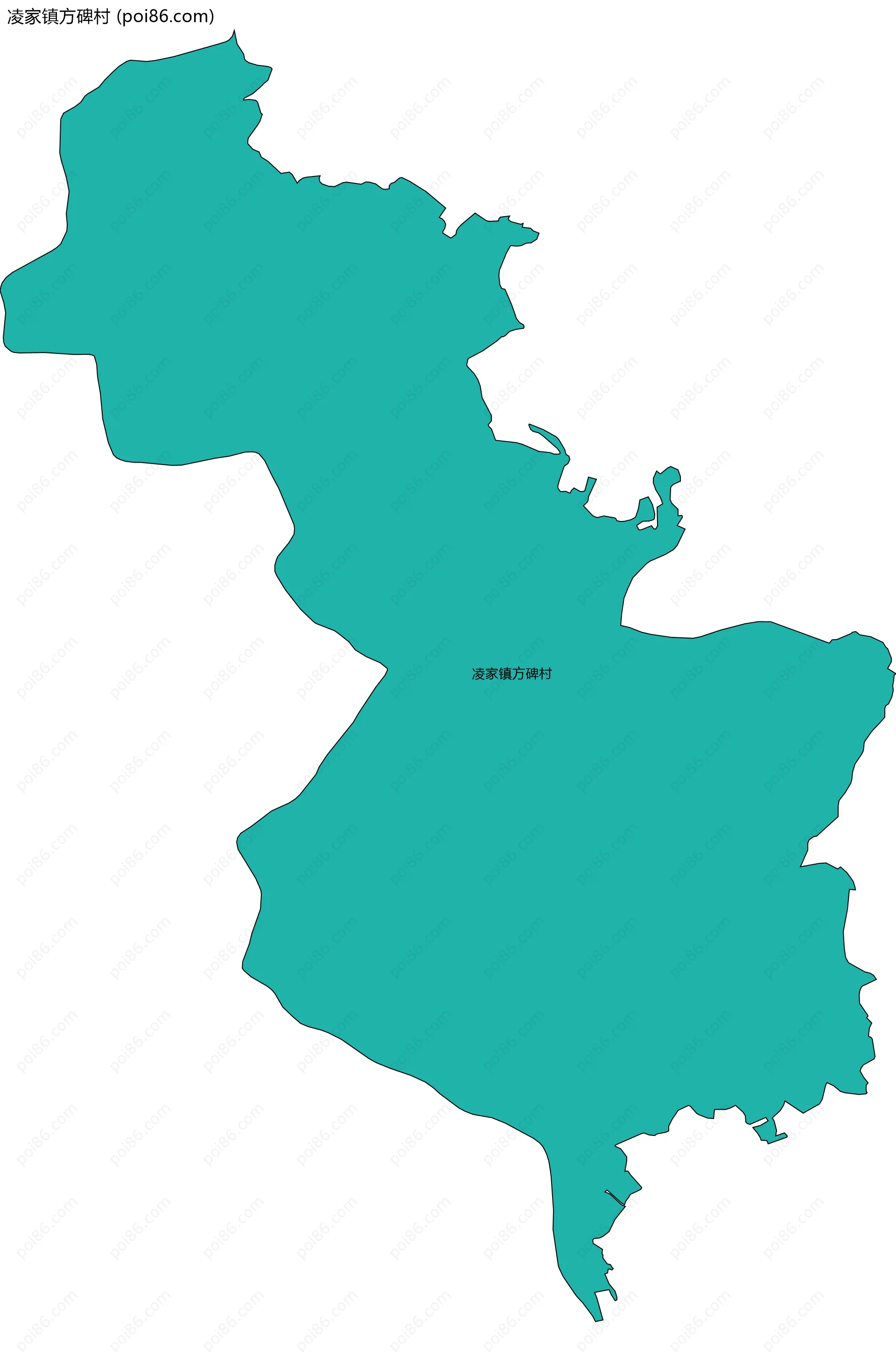 凌家镇方碑村边界地图