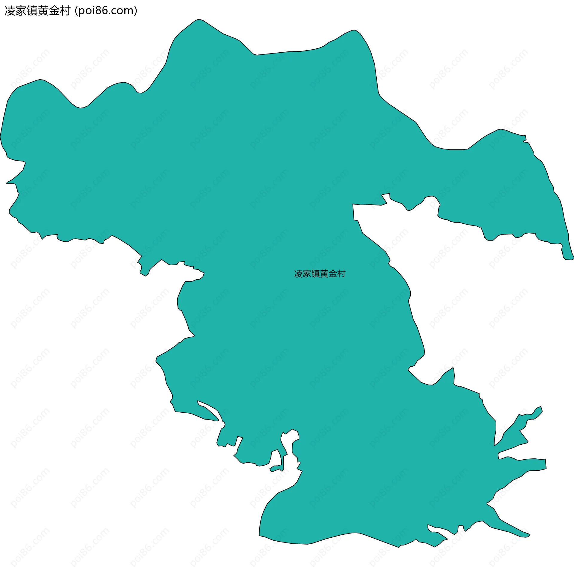 凌家镇黄金村边界地图