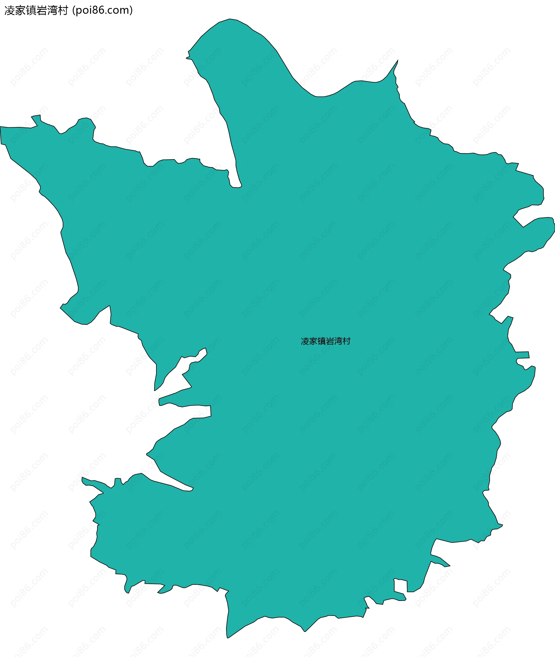 凌家镇岩湾村边界地图