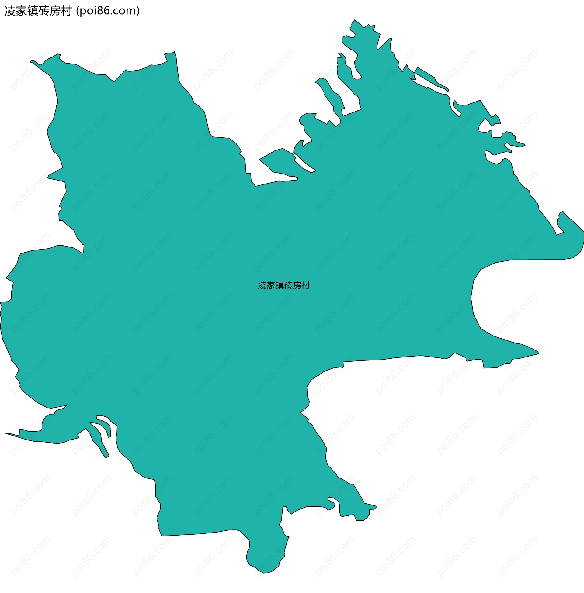 凌家镇砖房村边界地图